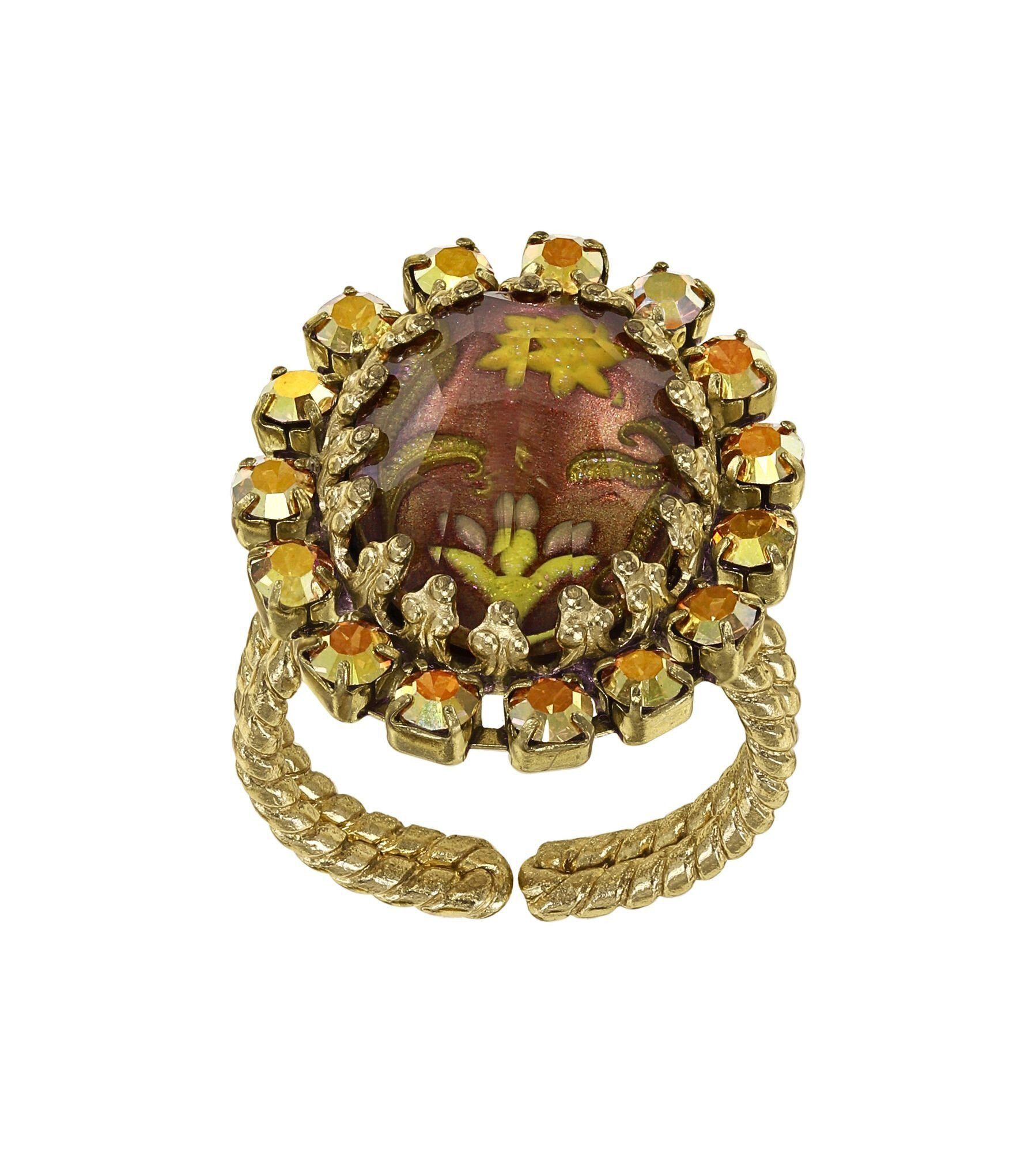 KONPLOTT Fingerring KONPLOTT Ring Chinoiserie braun antik Messing glänzend Fingerring