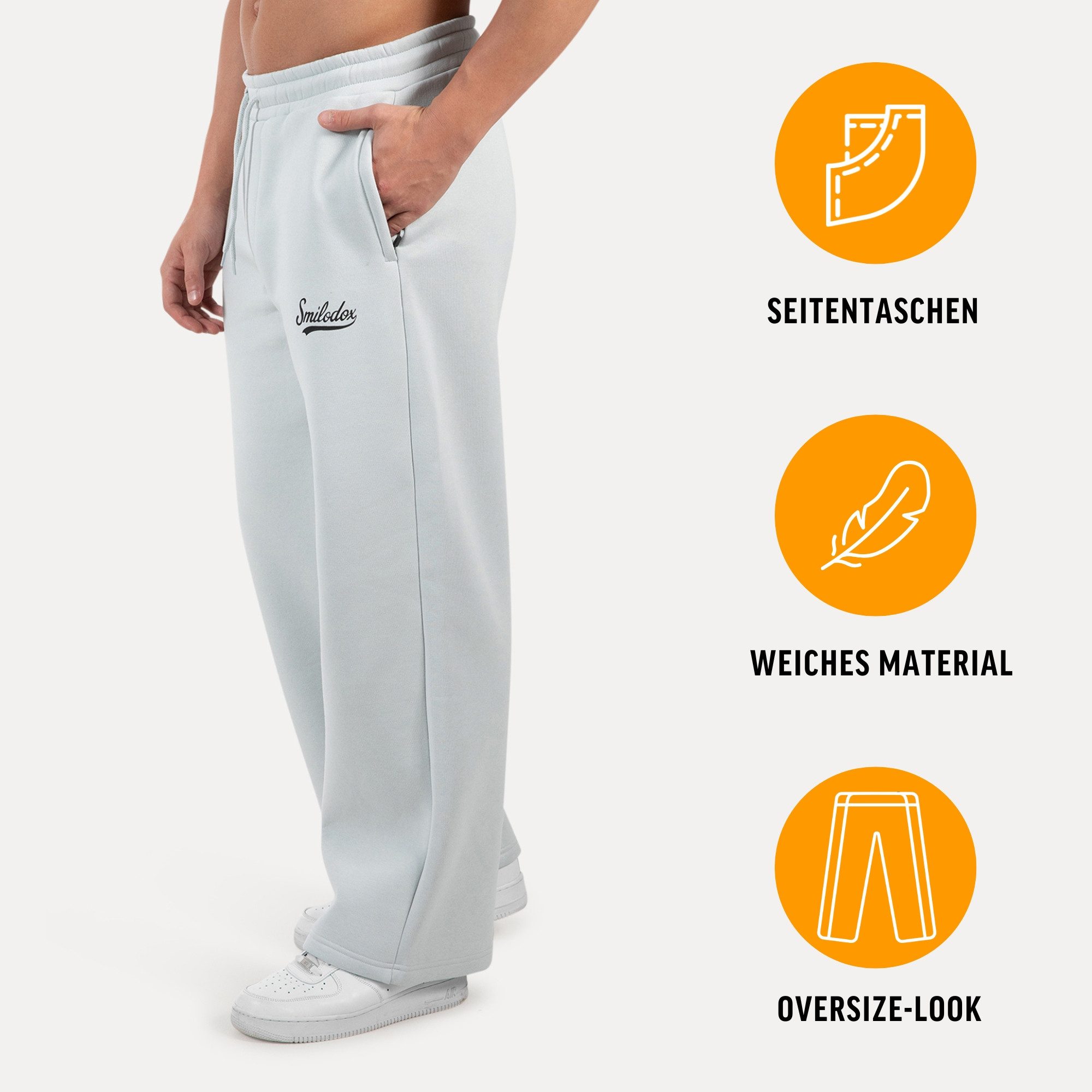 Smilodox Jogginghose Lorik, Bequeme Sweathose, Logo-Detail, elastischem Bun günstig online kaufen