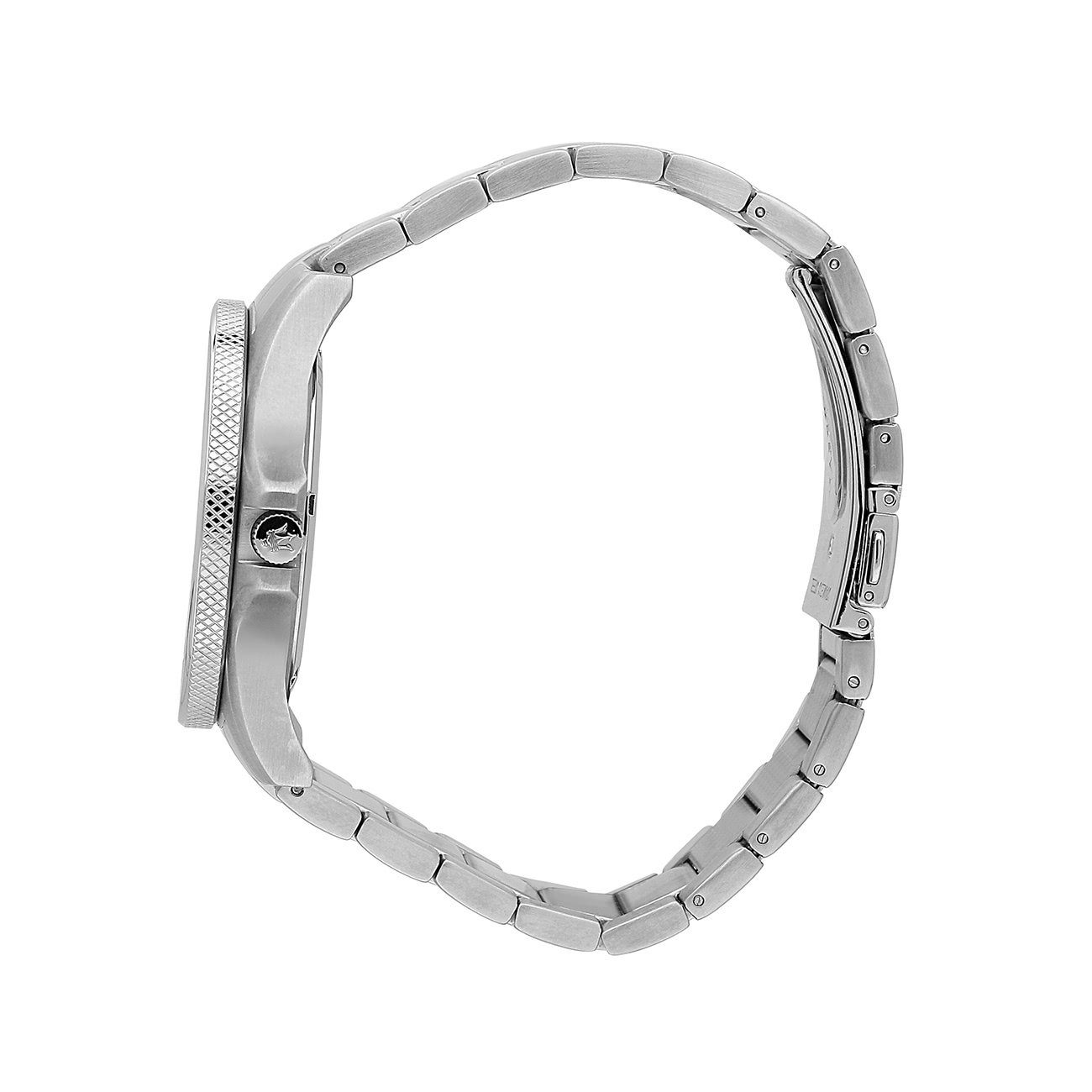 MASERATI Quarzuhr Maserati Herren Uhr Analog SFIDA, (Analoguhr), Herrenuhr rund, groß (ca. 44mm) Edelstahlarmband, Made-In Italy