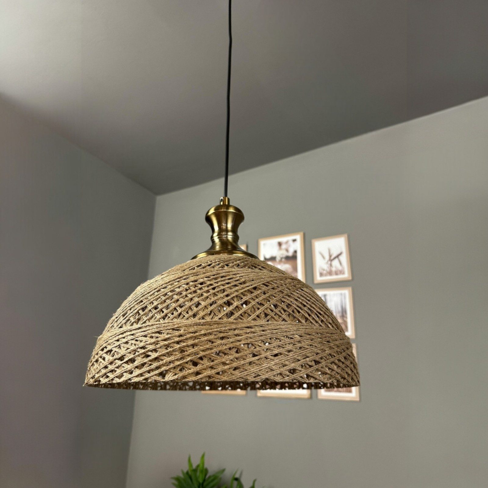 Bamyum Pendelleuchte Pendelleuchte Yimpi Metall Ø30cm, Modern Hängelampe, ohne Leuchtmittel