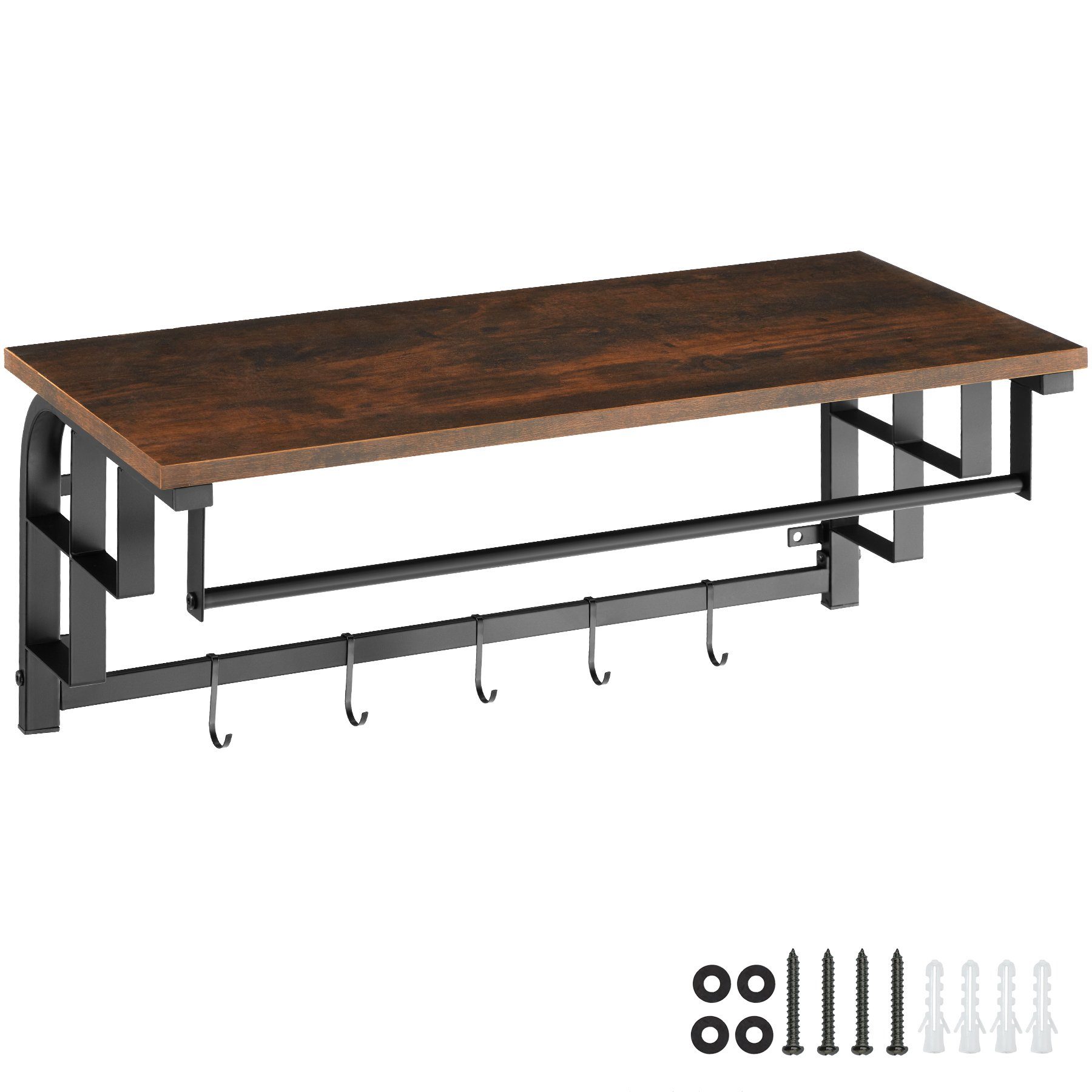 tectake Garderobe Wandgarderobe, 66 x 30 x 27 cm günstig online kaufen