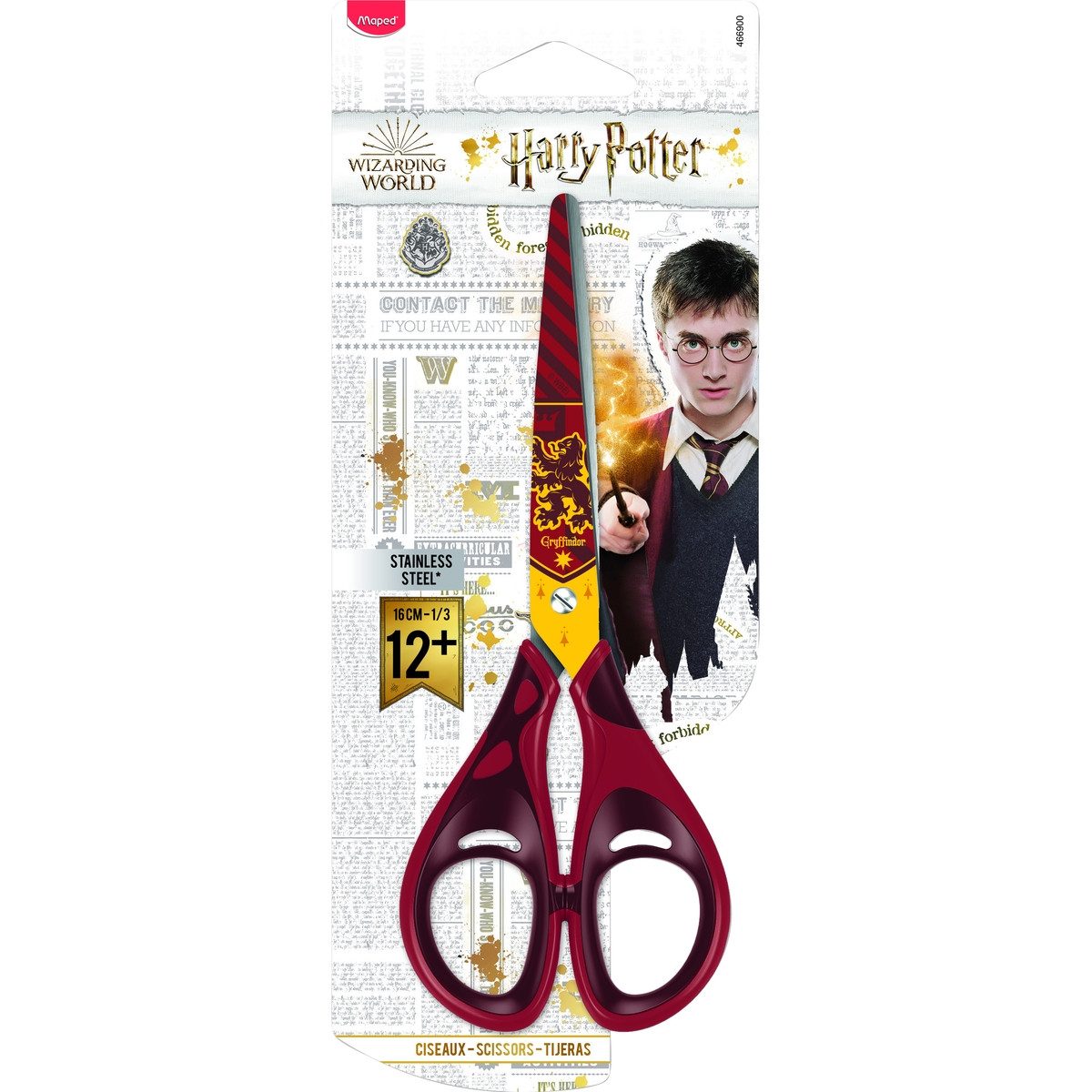 MAPED Scheren-Set Maped Schere Harry Potter Gryffindor rot 16cm Blister