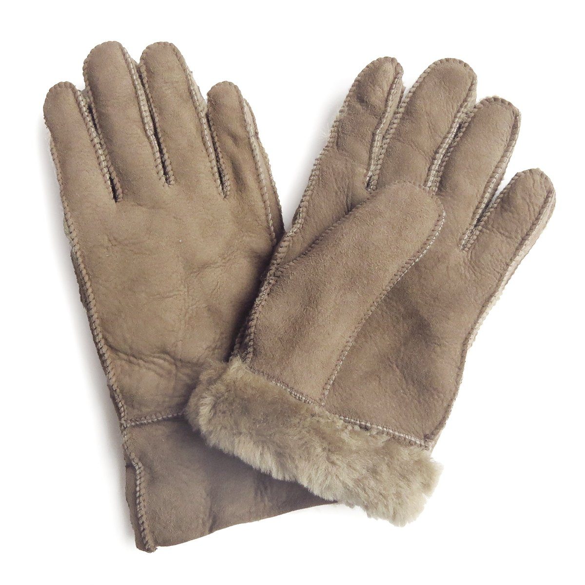 Lammfell warm kann abweichen, des abweichen Originelli Sonia können Fells Farben hochwertig aus Struktur Winter-Arbeitshandschuhe Schaffell Handschuhe grau unisex