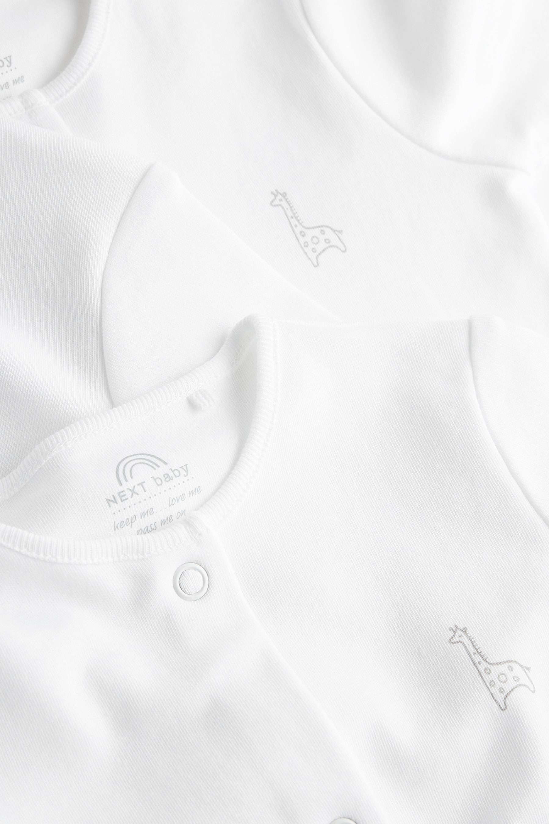 Next Schlafoverall Babyschlafanzüge aus Baumwolle im 3er-Pack (3-tlg)
