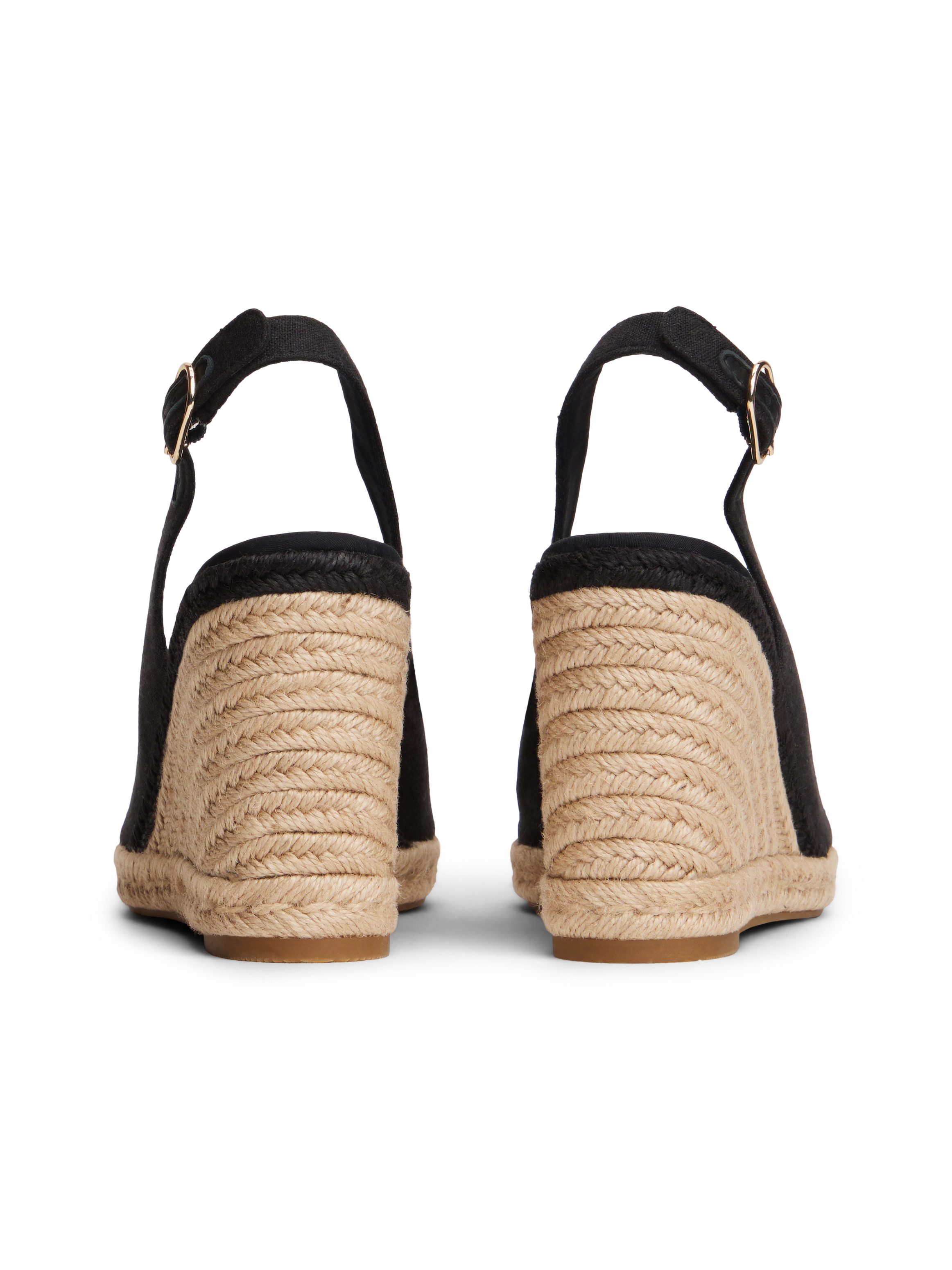 Tommy Hilfiger FLAG HIGH WEDGE ESPAD SLINGBACK High-Heel-Sandalette Keilsandalette, Sommerschuh, verstellbarer Schnalle in schmaler Form