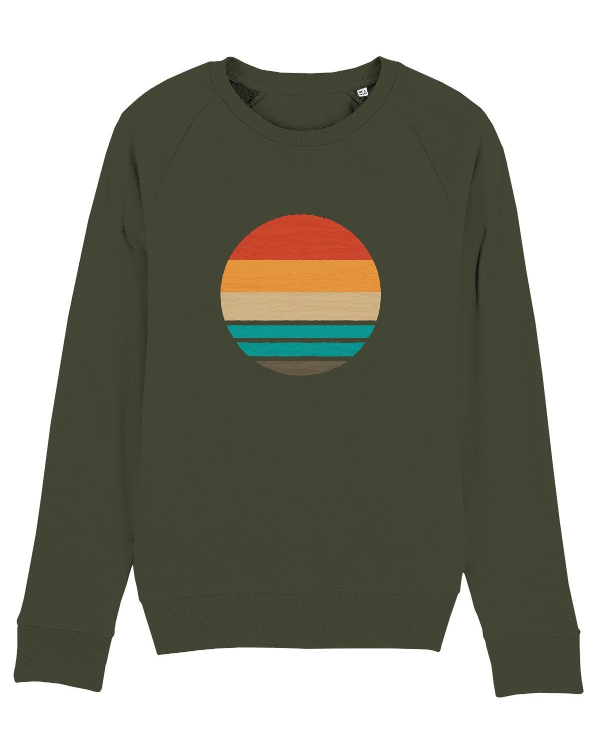 wat? Apparel Sweatshirt Retro Sunset Ocean (1-tlg) khaki