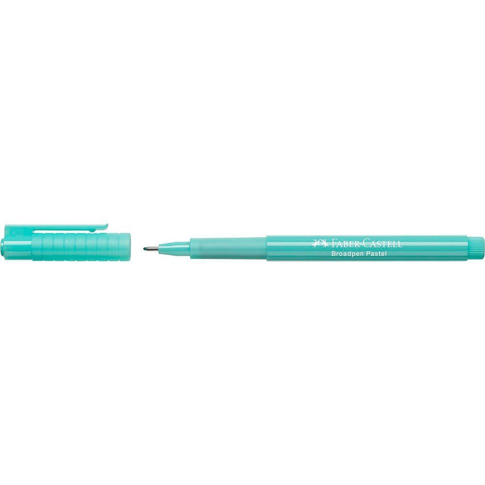 Fineliner FABER-CASTELL Faber-Castell BROADPEN pastelltürkis Tintenpatrone Pastell,