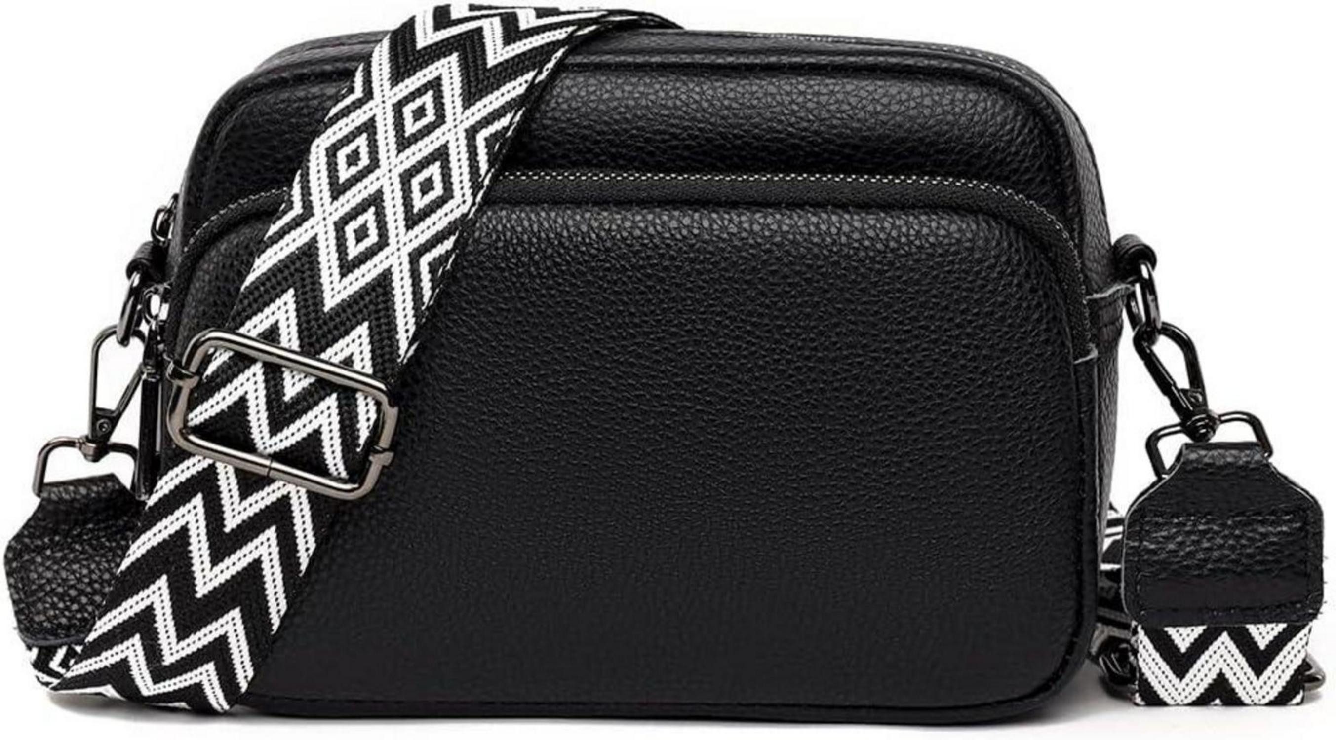 Handytasche Damen Handy Umhängetasche Echtes Leder Crossbody Bag Schultergurt 3