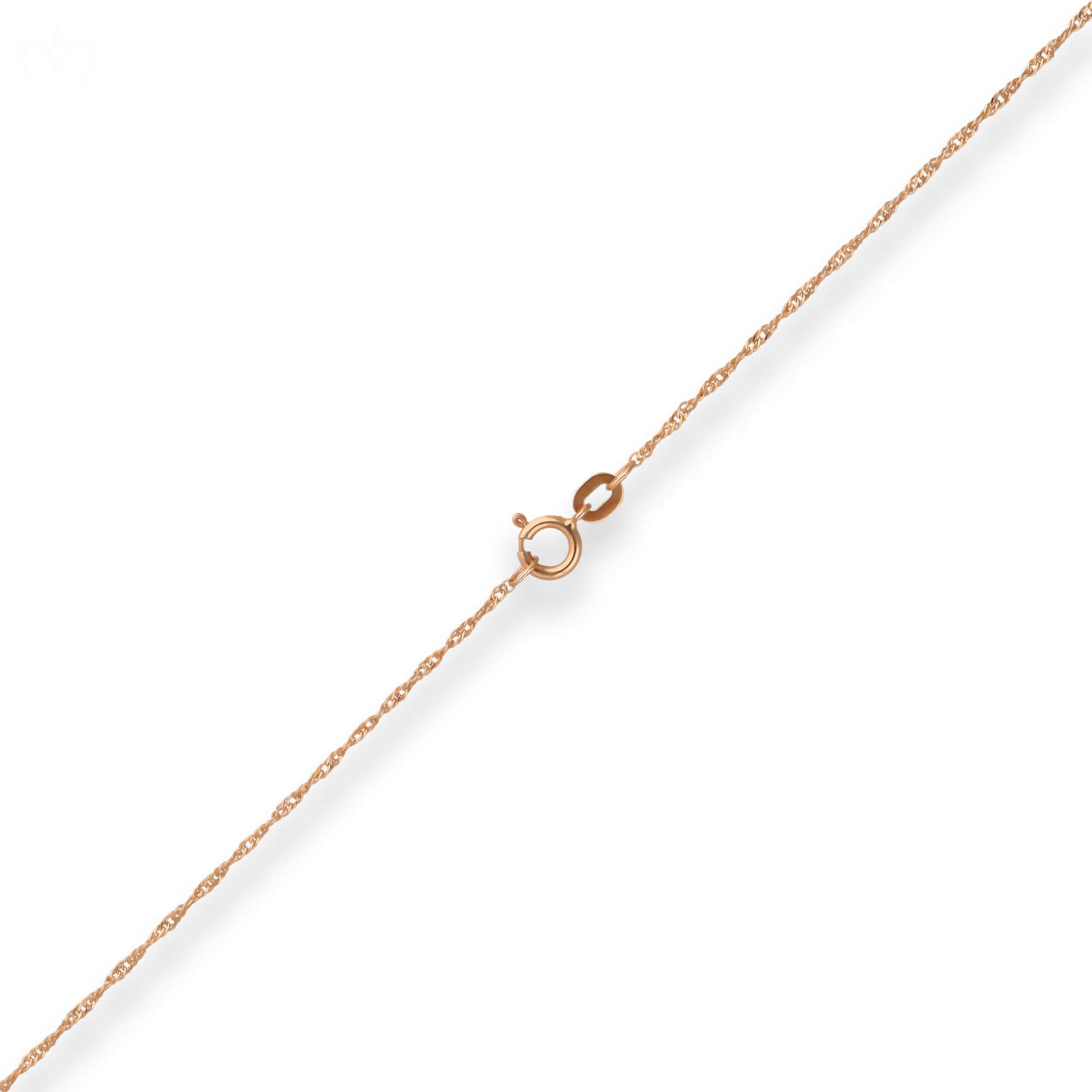 Schmuck Krone Goldkette 1mm Singapurkette aus 375 Rotgold 45cm, Gold 375 günstig online kaufen