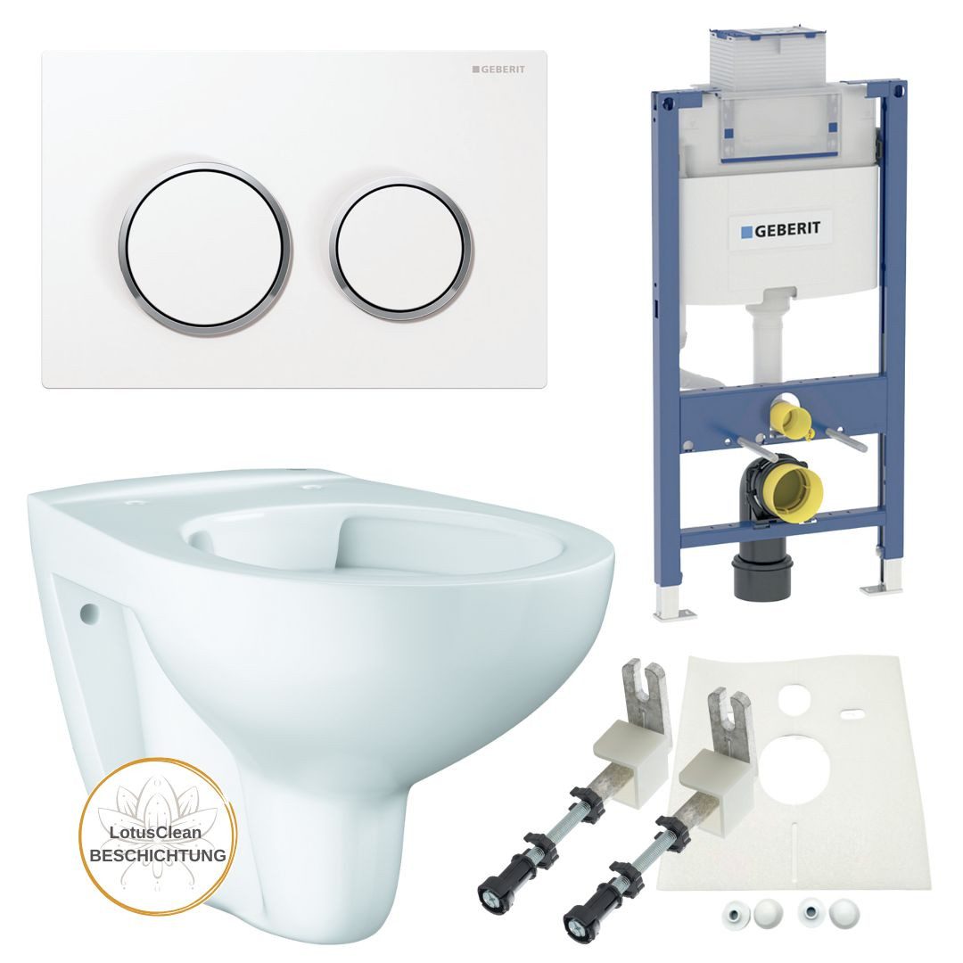 GEBERIT Vorwandelement WC Geberit Spülkasten 82 oder 98 cm Grohe WC randlos, Spar-Set