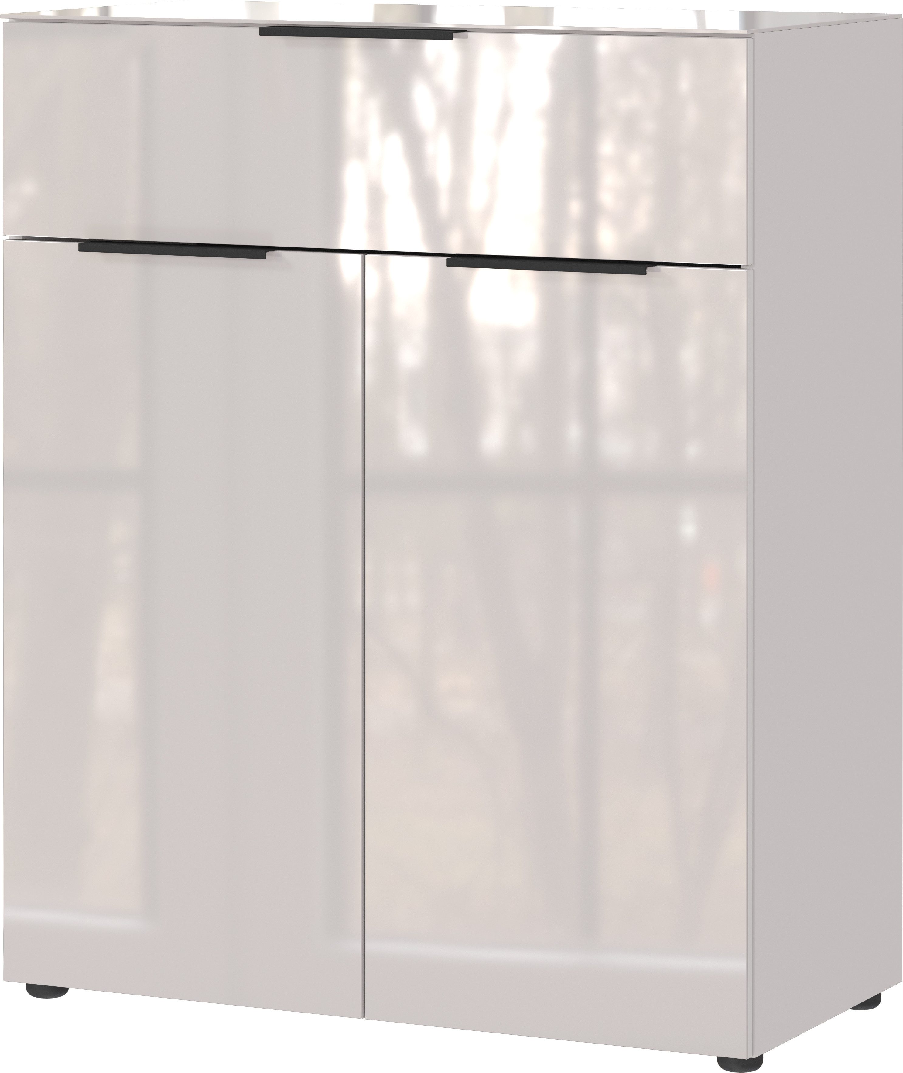 GERMANIA Kombikommode Oakland mit Glasauflagen, Breite 83 cm, mit Schubladen, in vers. Varianten – Bild 4 von 5