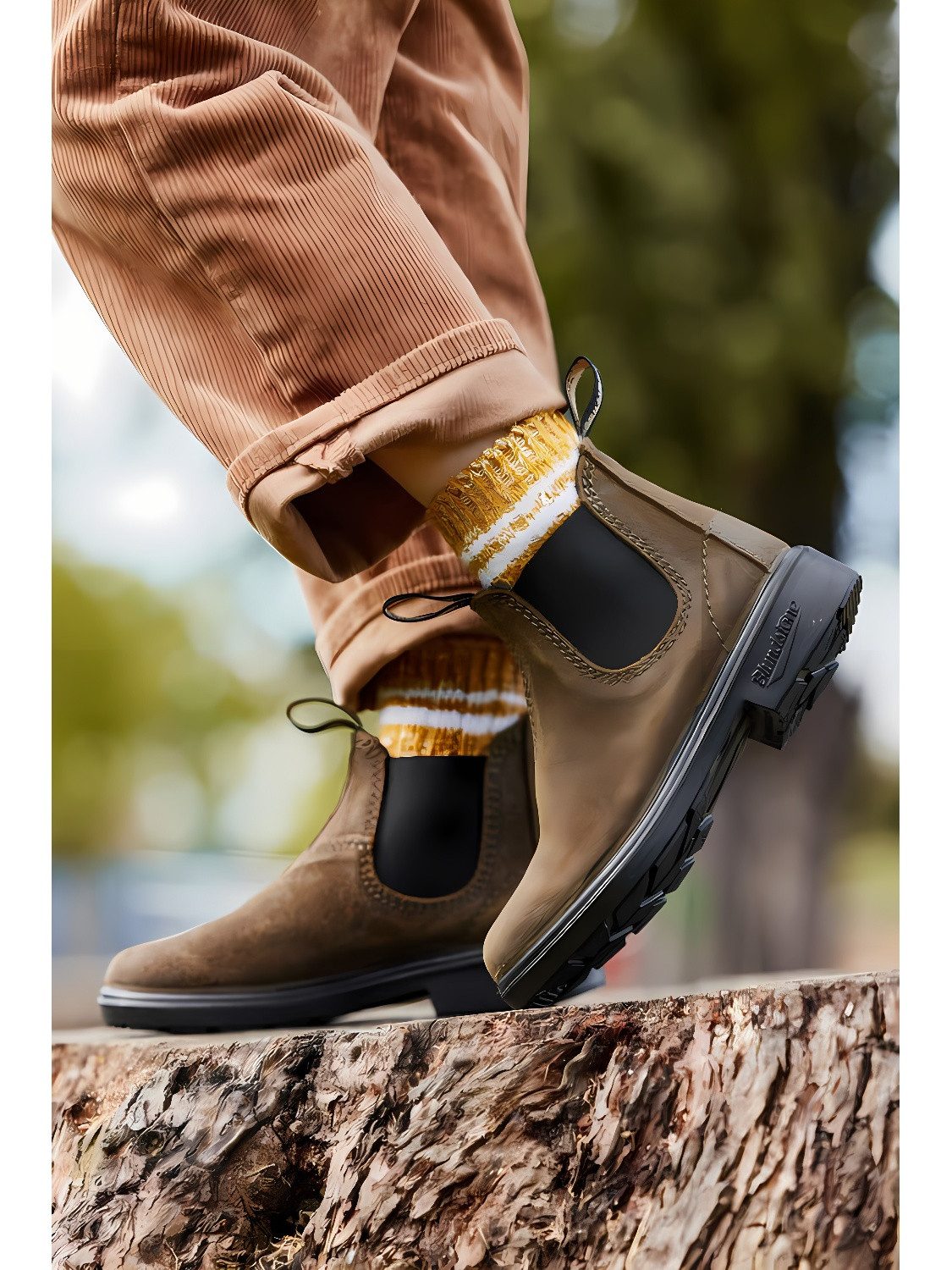 Blundstone #2496 Dark Olive Waxed Suede (Kids) Stiefel