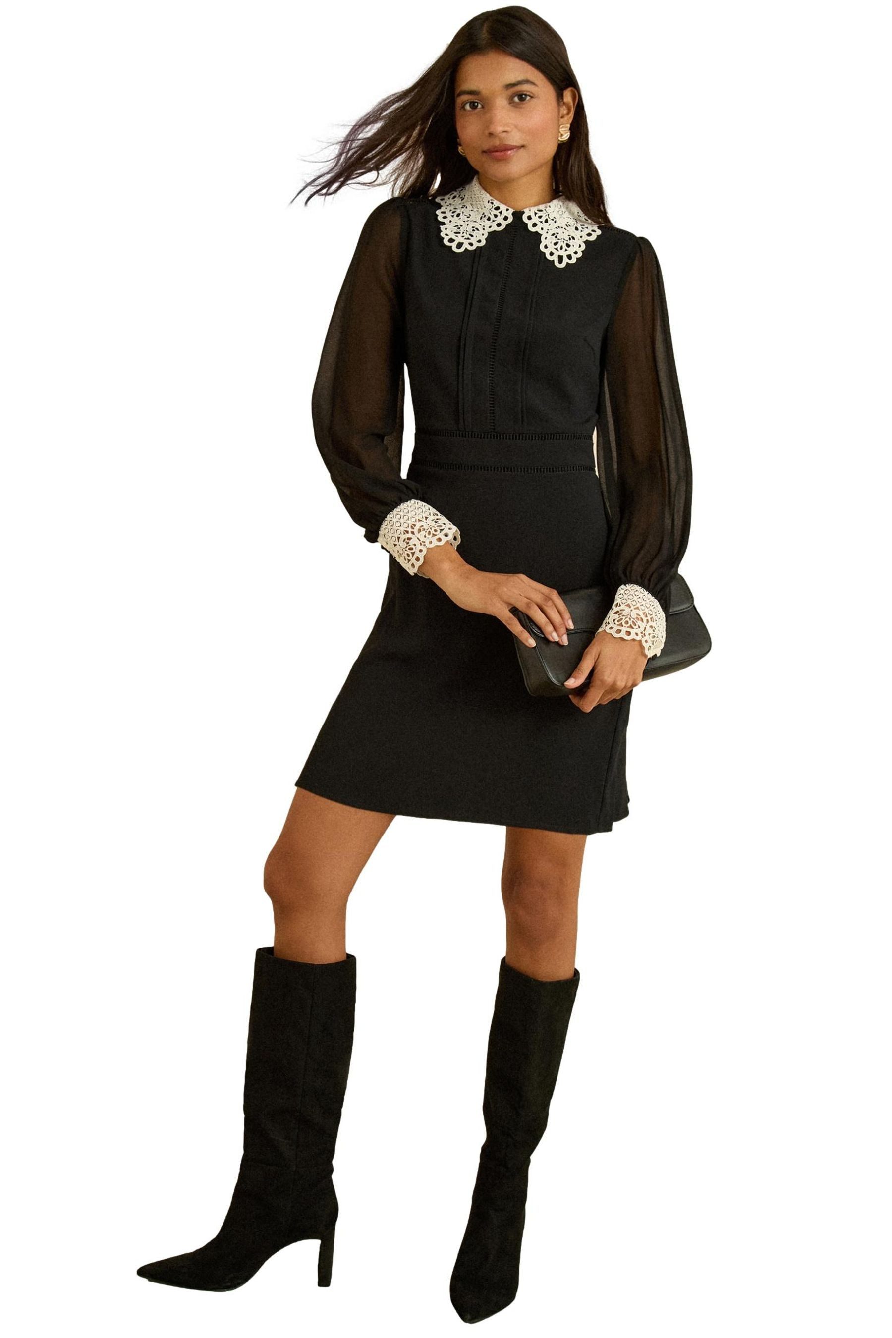 Love & Roses Minikleid Love & Roses Minikleid mit Spitzenkragen (1-tlg) günstig online kaufen