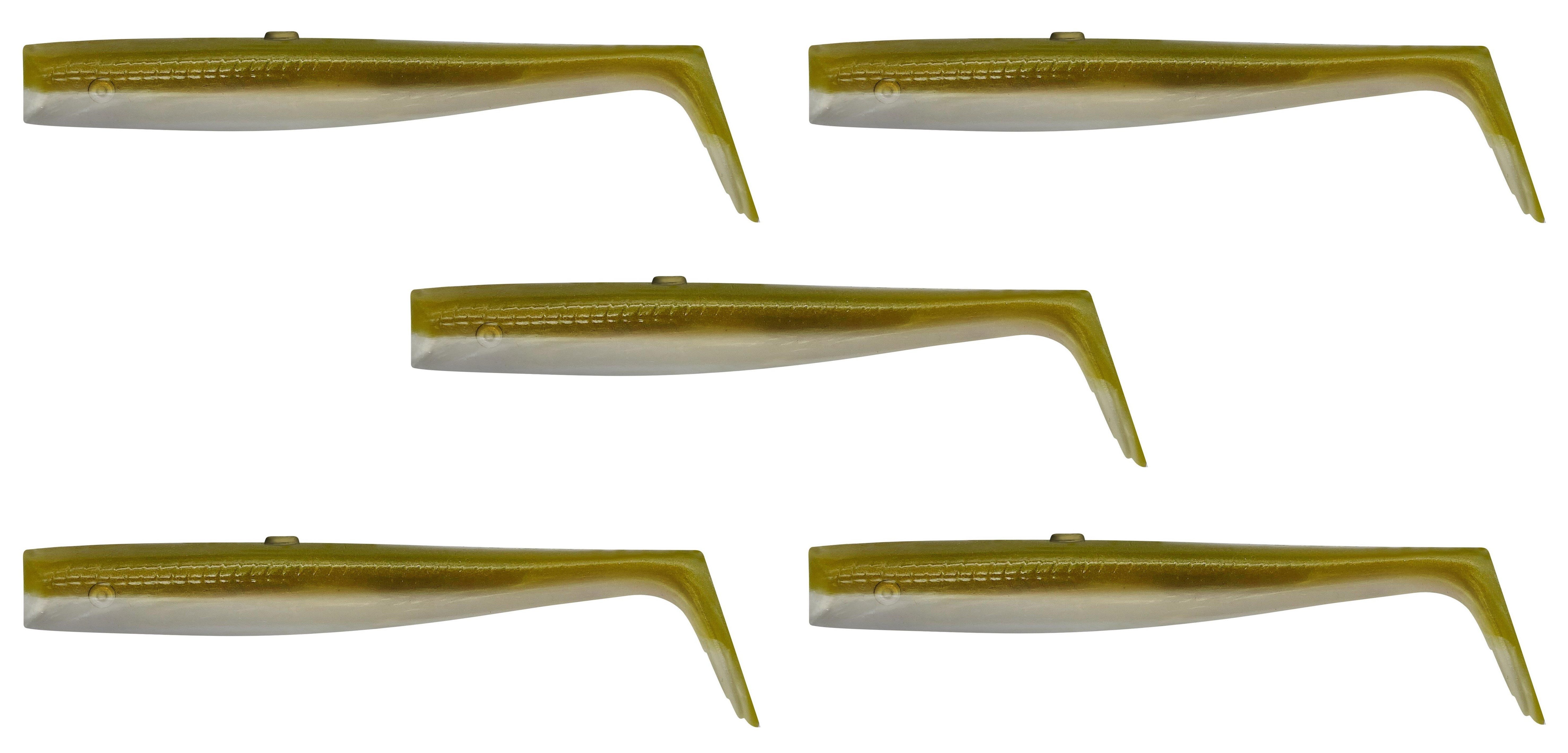 Savage Gear Kunstköder Gummifische Sandeel V2 Tail - 5er SET in ver. Größen - Raubfisch, Tolle Farben