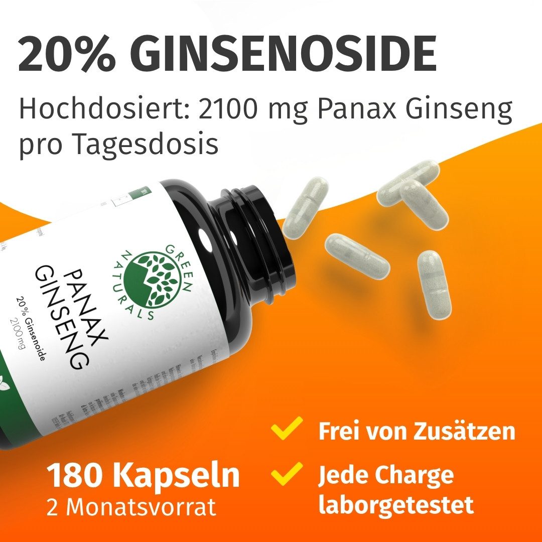 Green Naturals Panax Ginseng hochdosiert vegan KAP, 149.0 g 0.0 ml