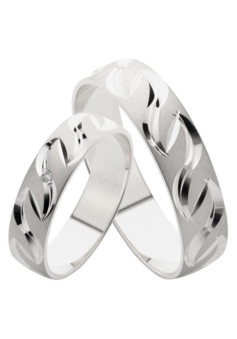 Firetti Trauring Schmuck Geschenk Gold 375 Hochzeit Ehering "LIEBE", Made in Germany, wahlweise mit oder ohne Brillant