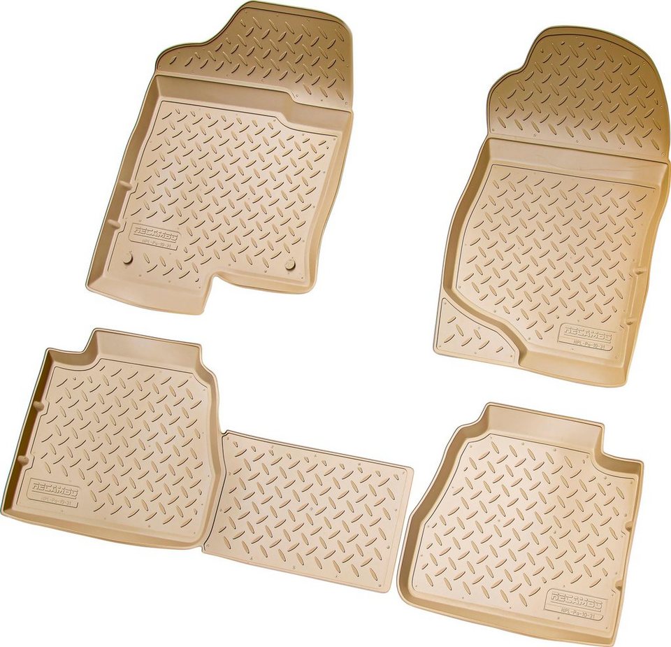 RECAMBO Passform-Fußmatten CustomComforts (4 St), für GMC Yukon, GMT 922  932 2006 - 2014, perfekte Passform, Hohe Gummiqualität (TPE Material) –  längere Lebensdauer der Automatten