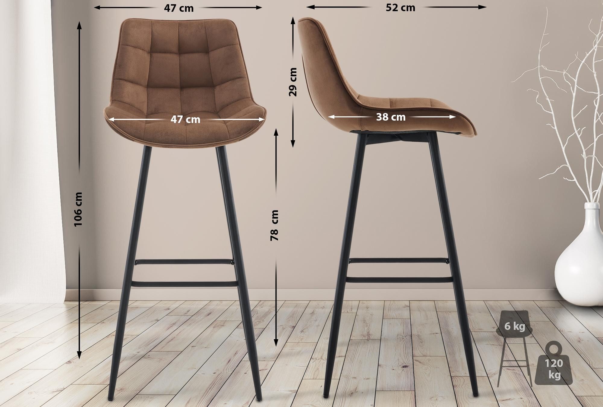 CLP Barhocker Dartford (2er Set, 2 günstig online kaufen