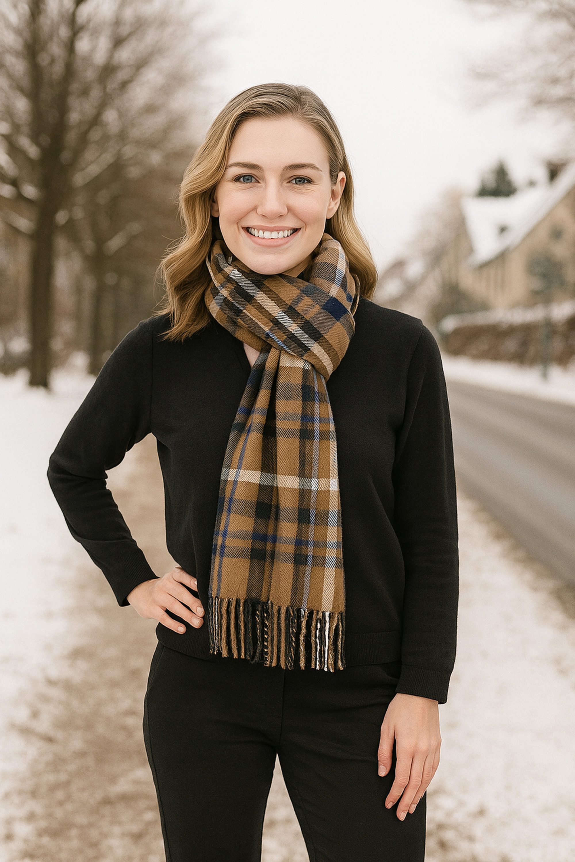 COLLEZIONE ALESSANDRO Wollschal ItaloScot, (1-St), in modischen Farben, Made in Italy