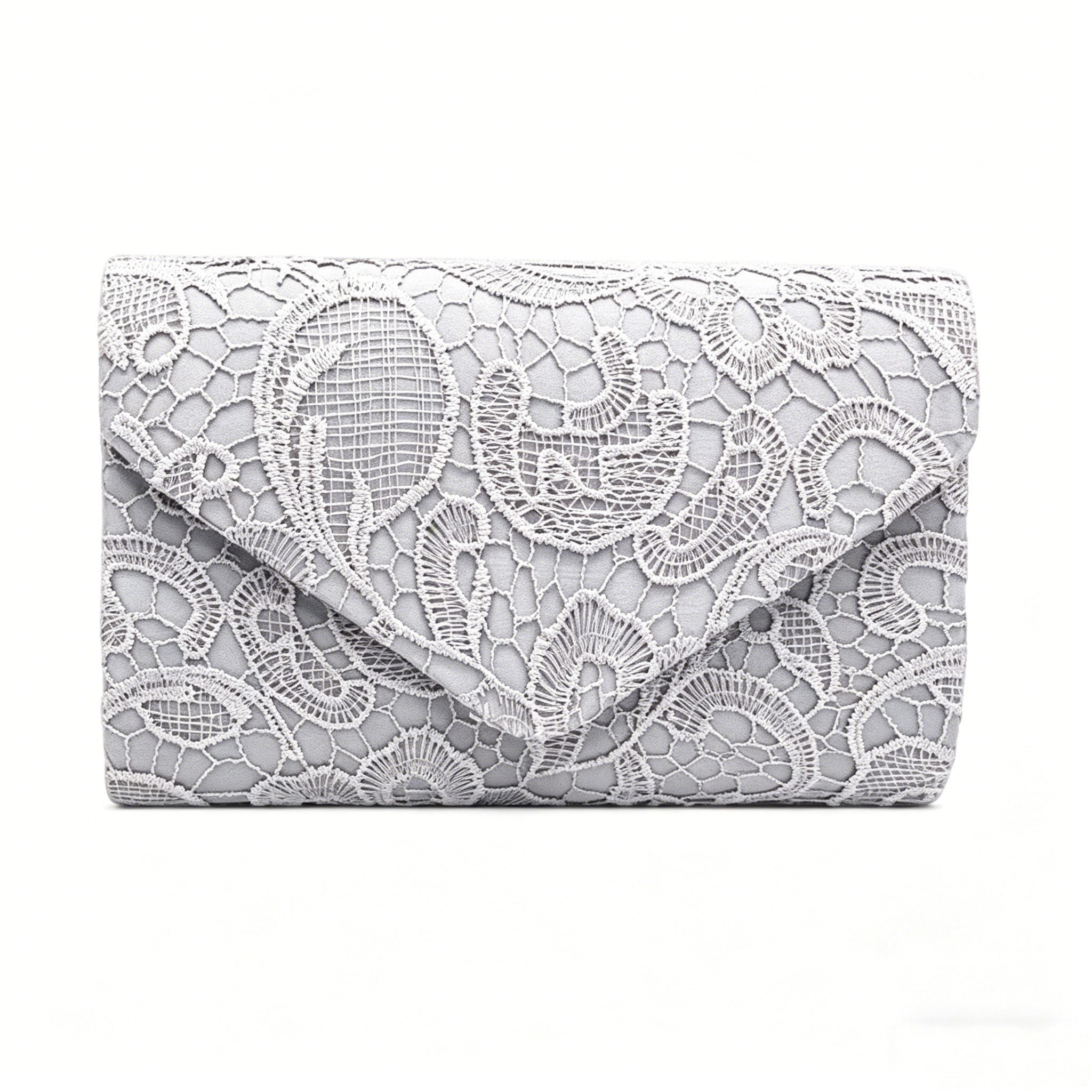 Zaewry Abendtasche Clutch Damen Elegant Kettentasche Hochzeit Umhängetasche Handtasche, Damen Abendtasche Spitze Clutch, Glitzer Tasche mit Abnehmbarer Kette