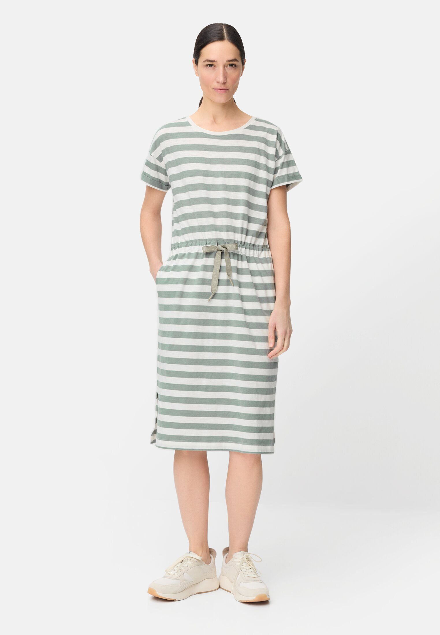 camel active Shirtkleid mit Tunnelzug Kurzarm
