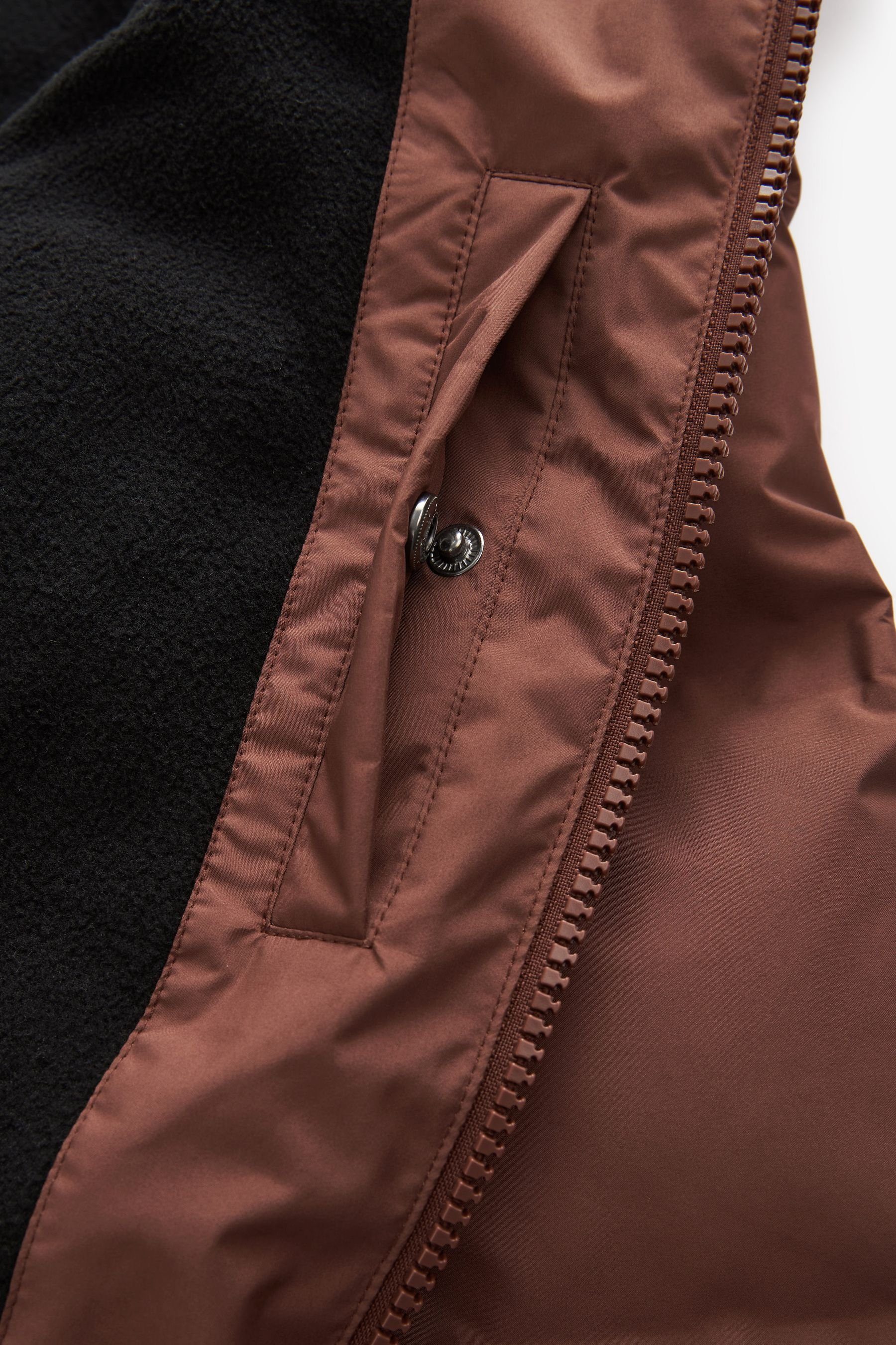 Next Rust Anorak Trichterkragen mit Steppjacke (1-St) Brown