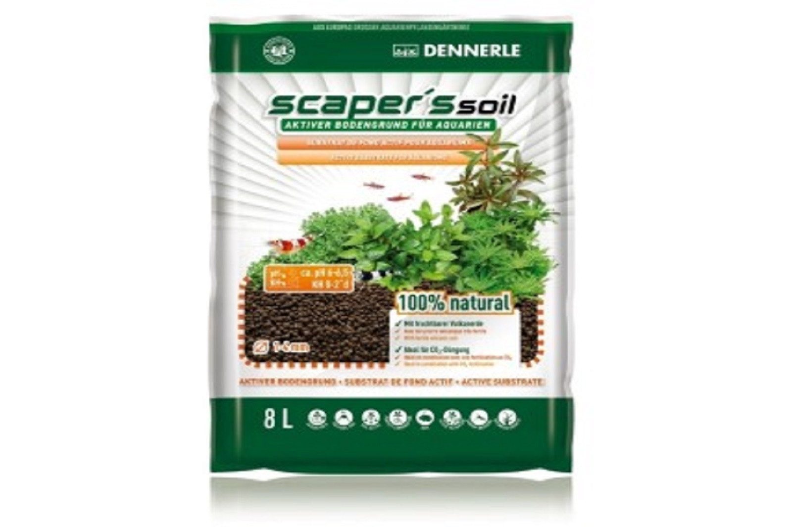Thumbnail - DENNERLE Aquarien-Substrat Dennerle Scaper's Soil 1-4 mm aktiver Bodengrund für Aquarien 8 l