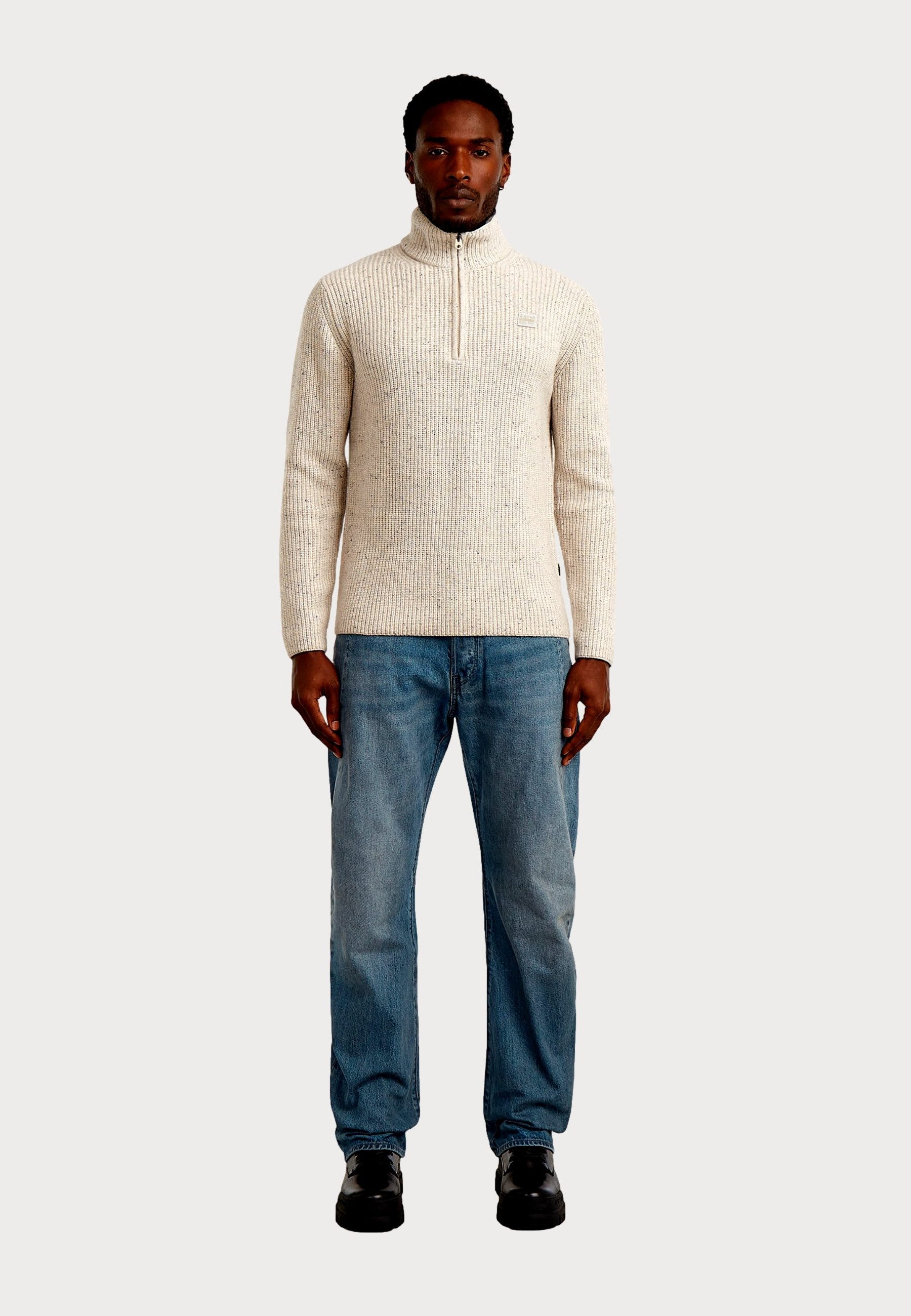 G-STAR Troyer Pullover Double Collar Half Zip Knit (1-tlg)