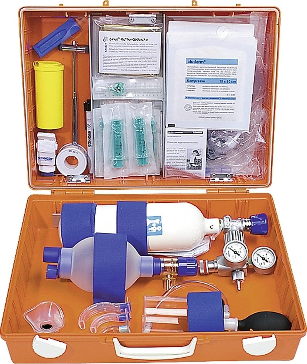 Söhngen Erste-Hilfe-Set Notfallkoffer Arzt + Praxis Pädiatrie orange