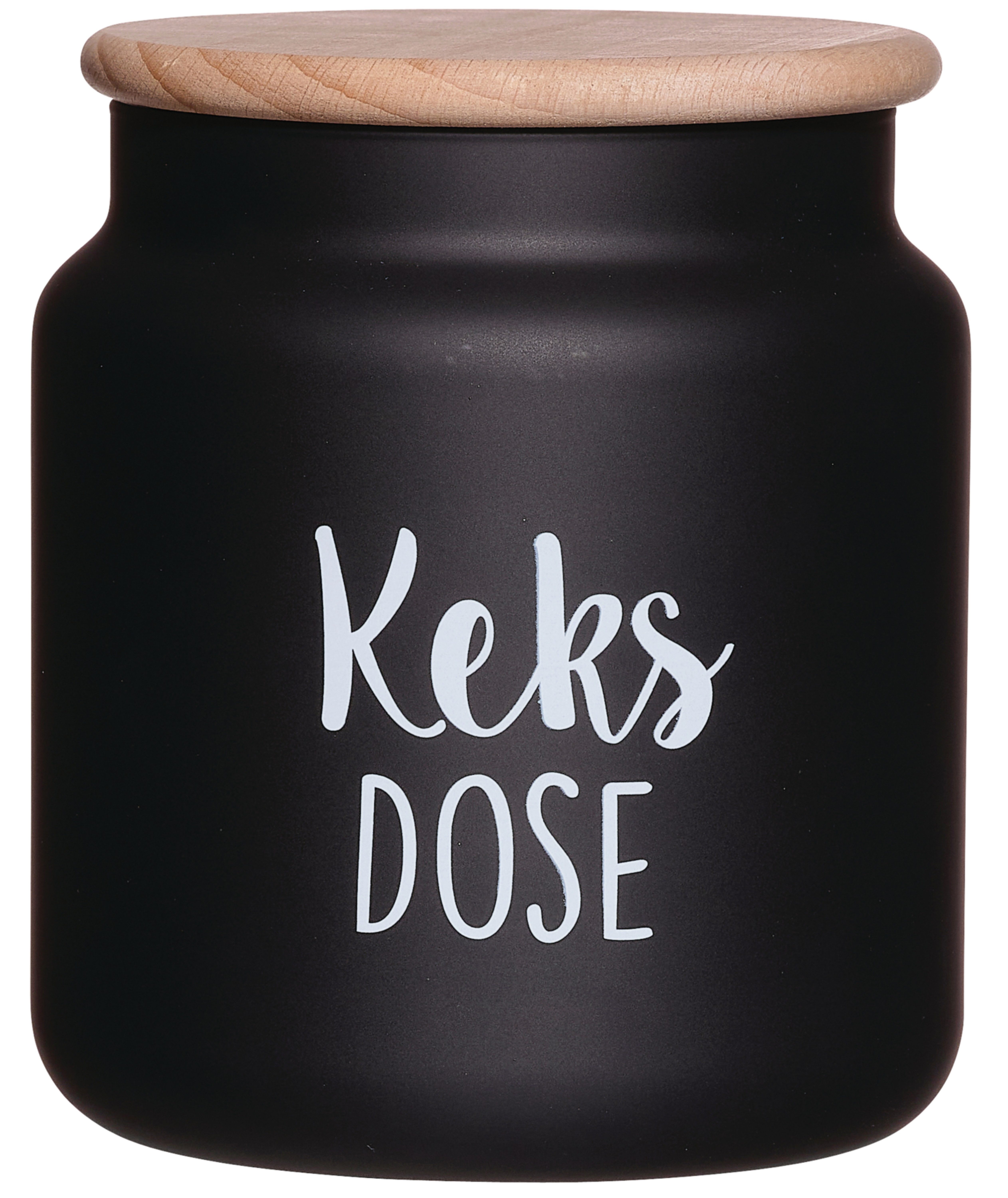 Ritzenhoff & Breker Keksdose Svart, Glas, (1-tlg), mit Buchenholz-Deckel