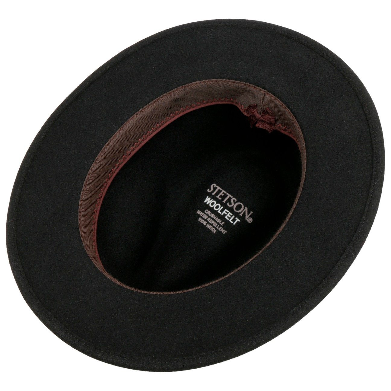 Stetson Filzhut EU (1-St) Wollfilzhut schwarz Lederband, Made in mit the