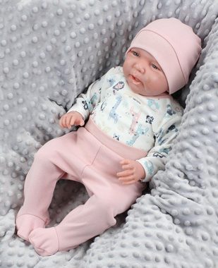 TupTam Erstausstattungspaket Baby Mädchen Jungen Bekleidungsset Langarmbody Hose Mütze mit Spruch