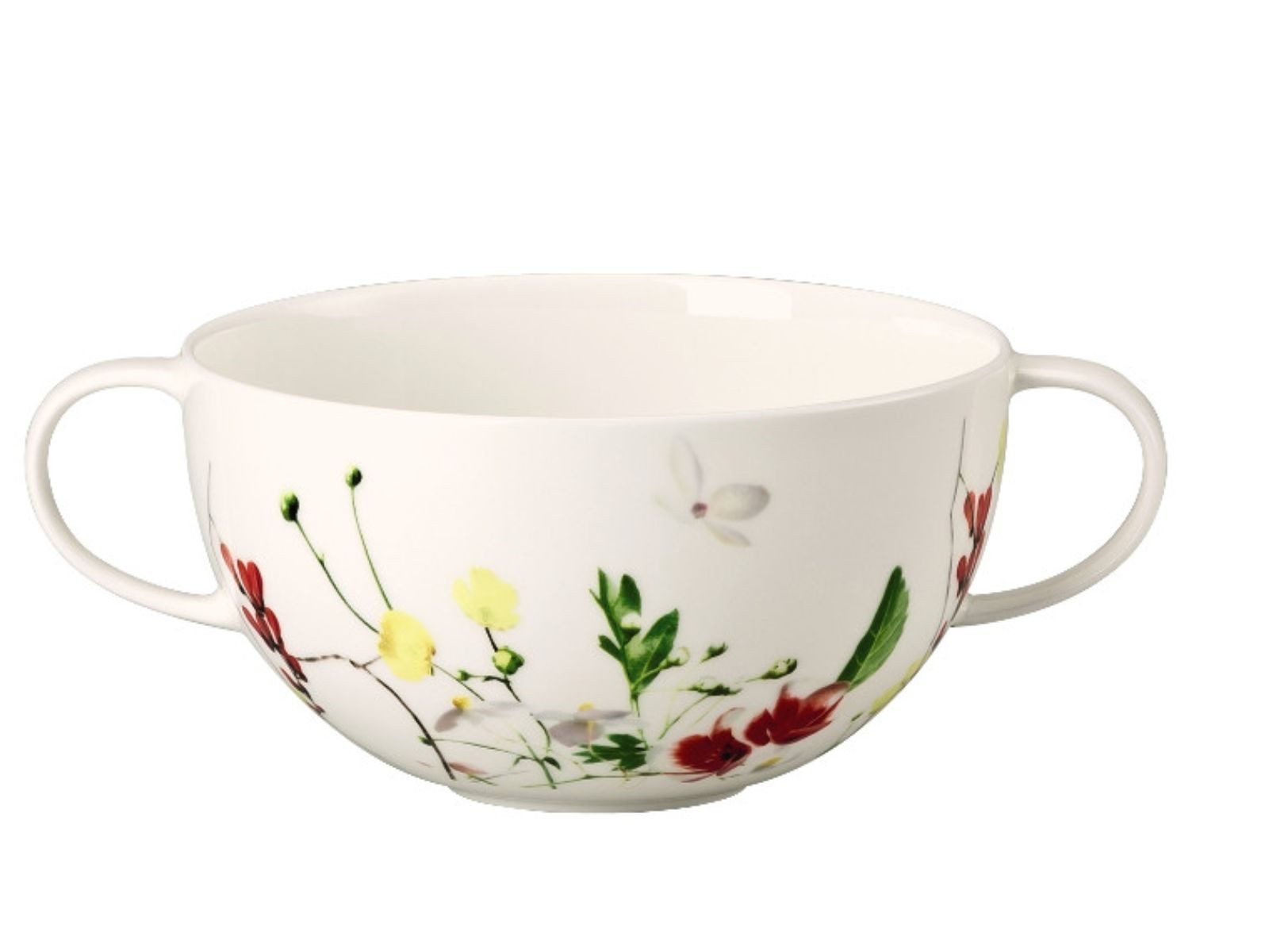 Rosenthal Suppenschale Brillance Fleurs Sauvages Suppen-Obertasse 0,37 l, Bone China, (Suppentassen), Tassen