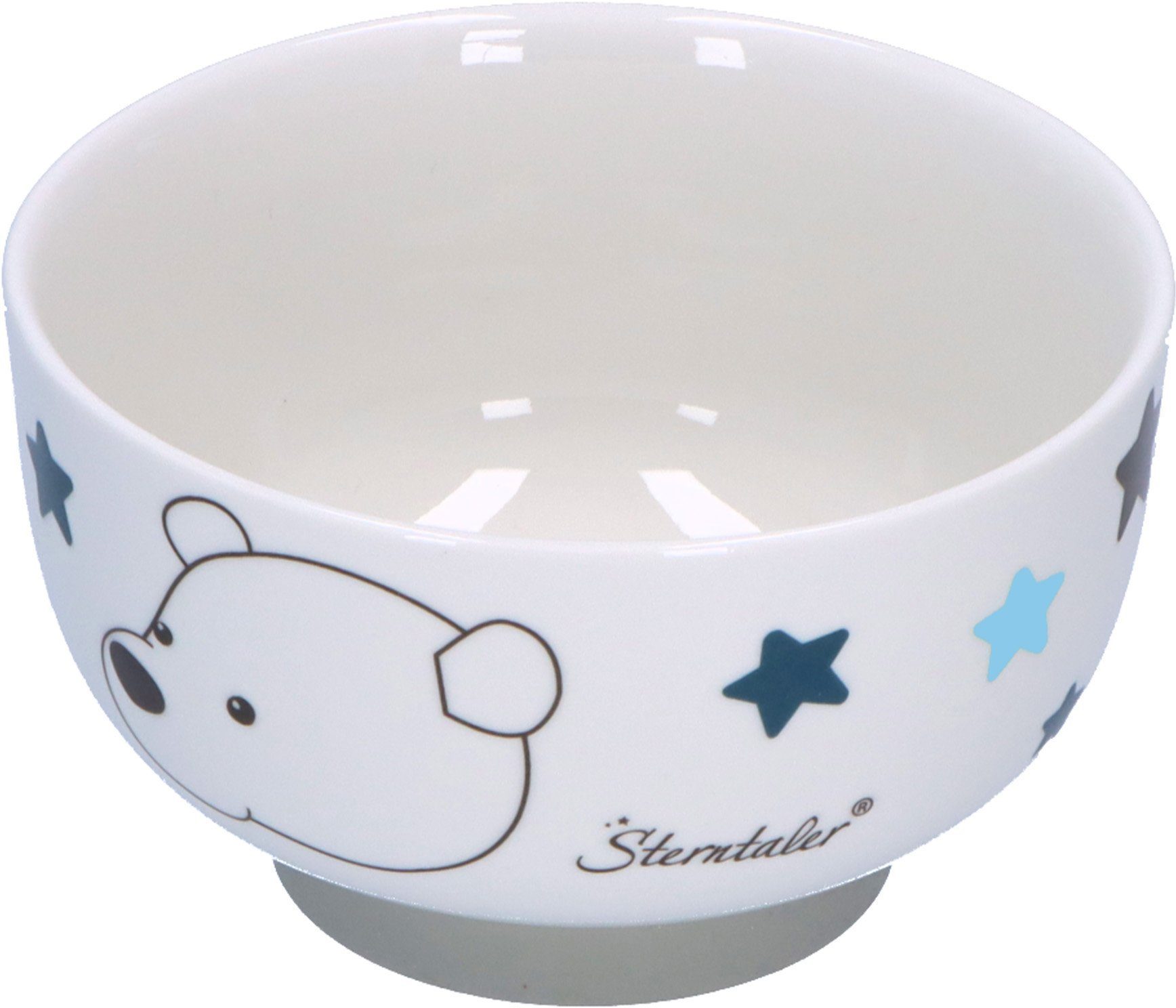 Sterntaler® Kindergeschirr-Set Eisbär Elia (3-tlg), Silikon Porzellan