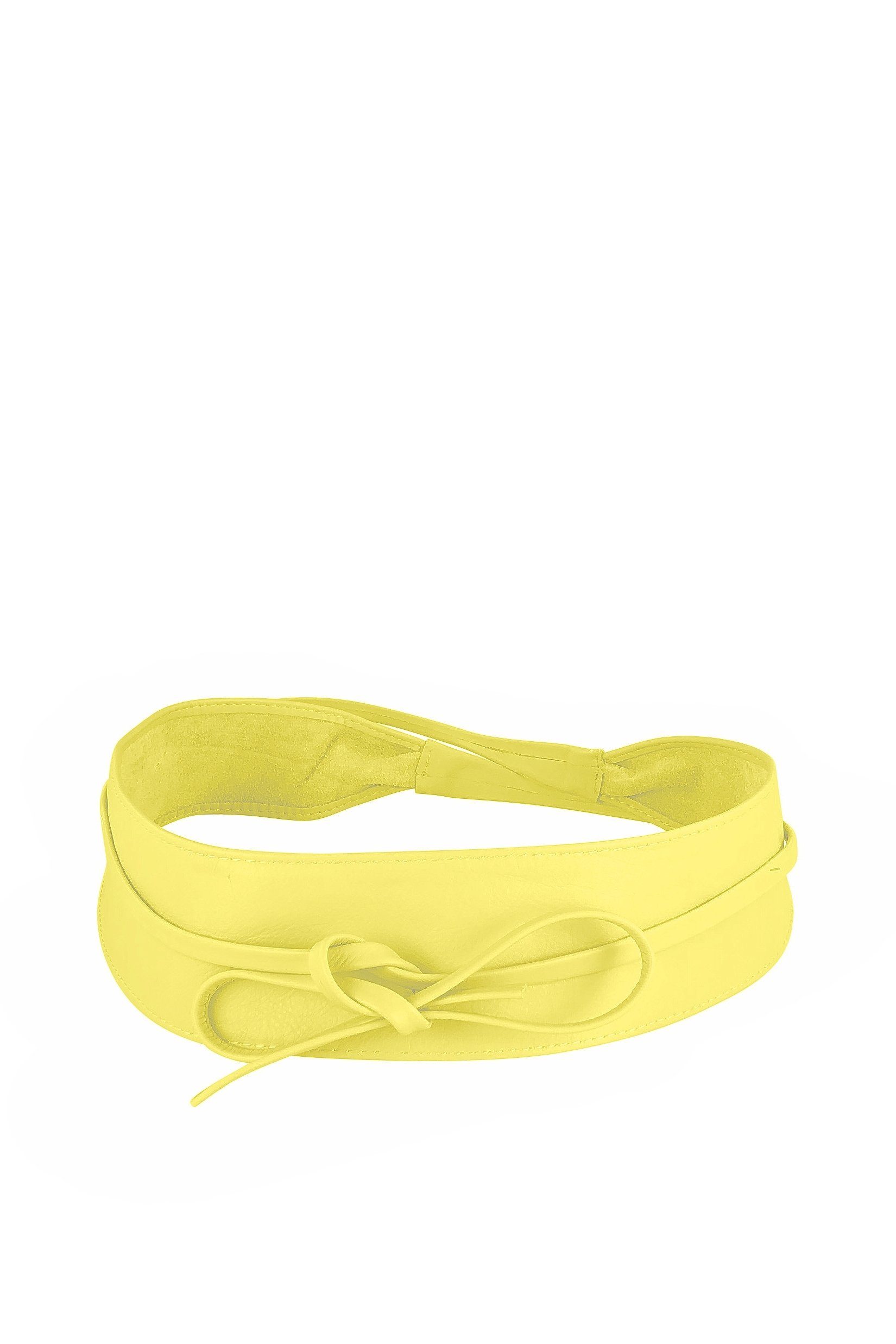 COLLEZIONE ALESSANDRO Taillengürtel Summertime aus weichem Material zum Binden gelb
