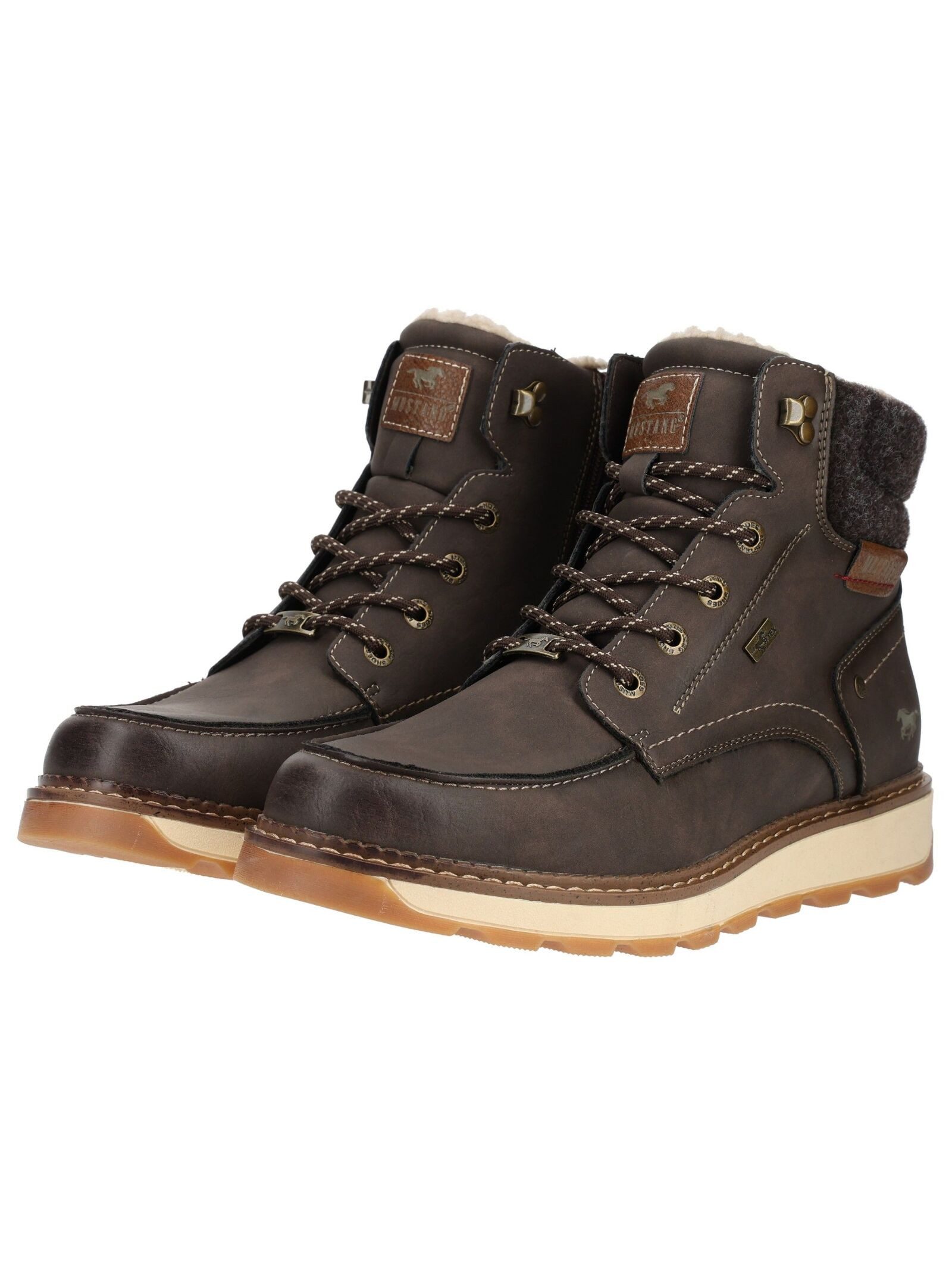 Mustang Shoes Mustang Shoes Stiefelette Lederimitat Schnürstiefelette – Bild 4 von 5