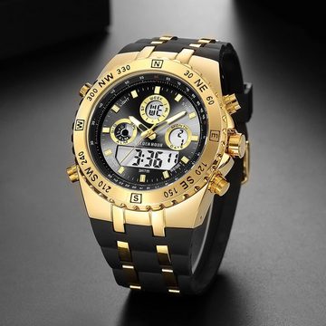 Affute Fur Herren Militär Sport Digitale wasserdichte An Watch, mit Datum, Alarm, Leuchtkraft, Big Army Armband für klobige Männer
