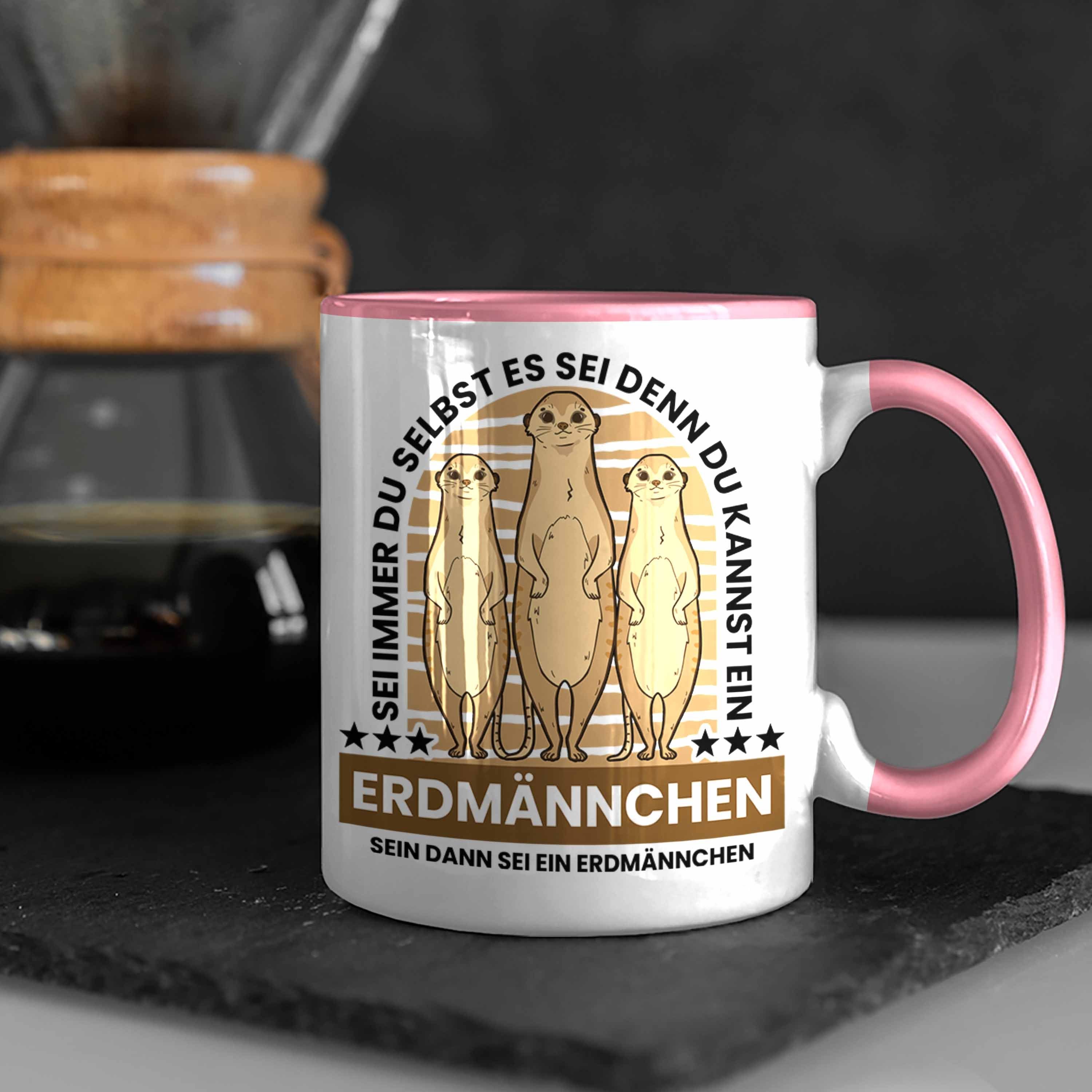 Trendation Tasse Tasse Liebhaber Erdmännchen Geschenk - Geschenk Erdmännchen Trendation Rosa