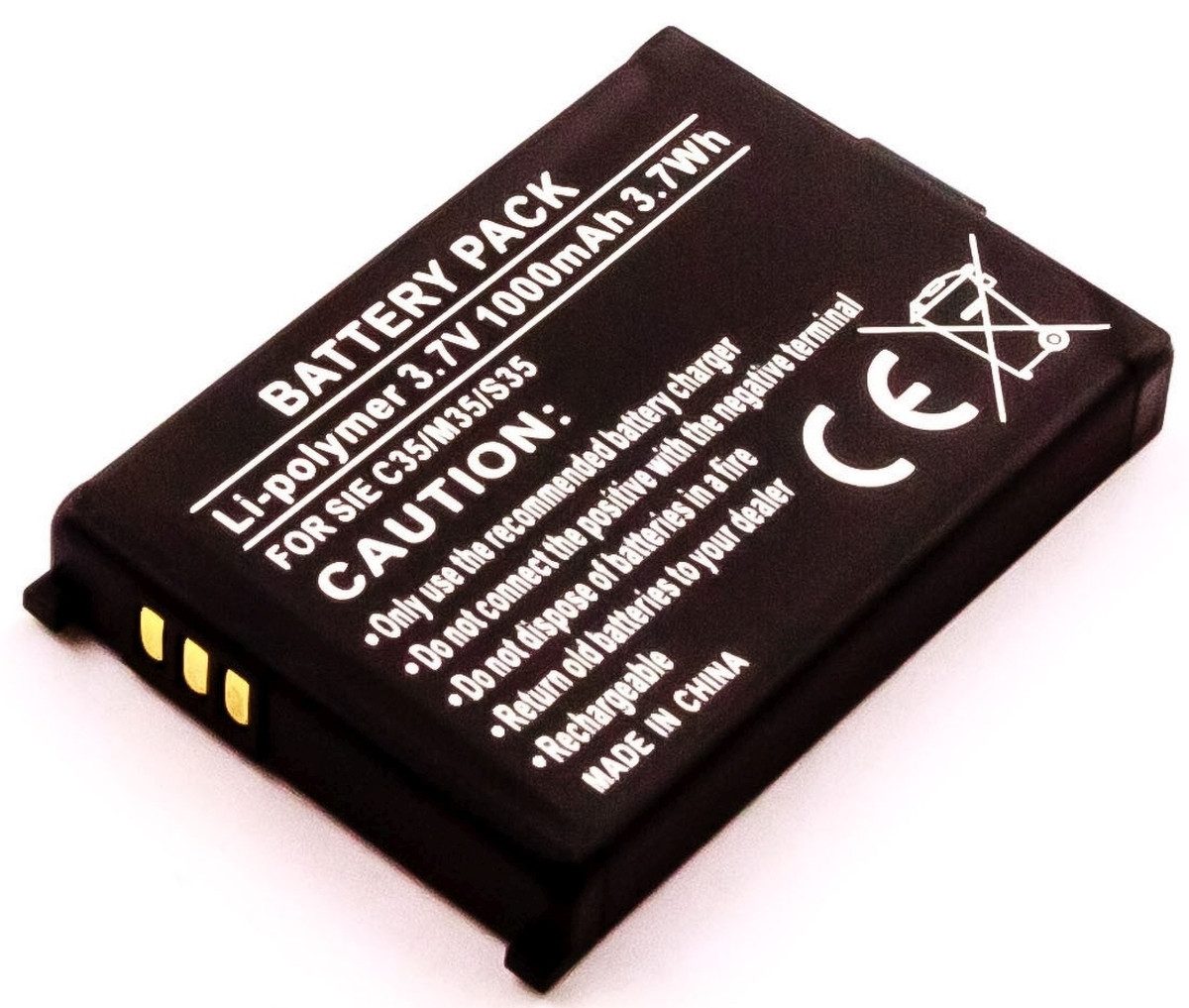 Akku für Siemens C35 Li-Pol 3,6 Volt 1000 mAh schwarz Handy-Akku