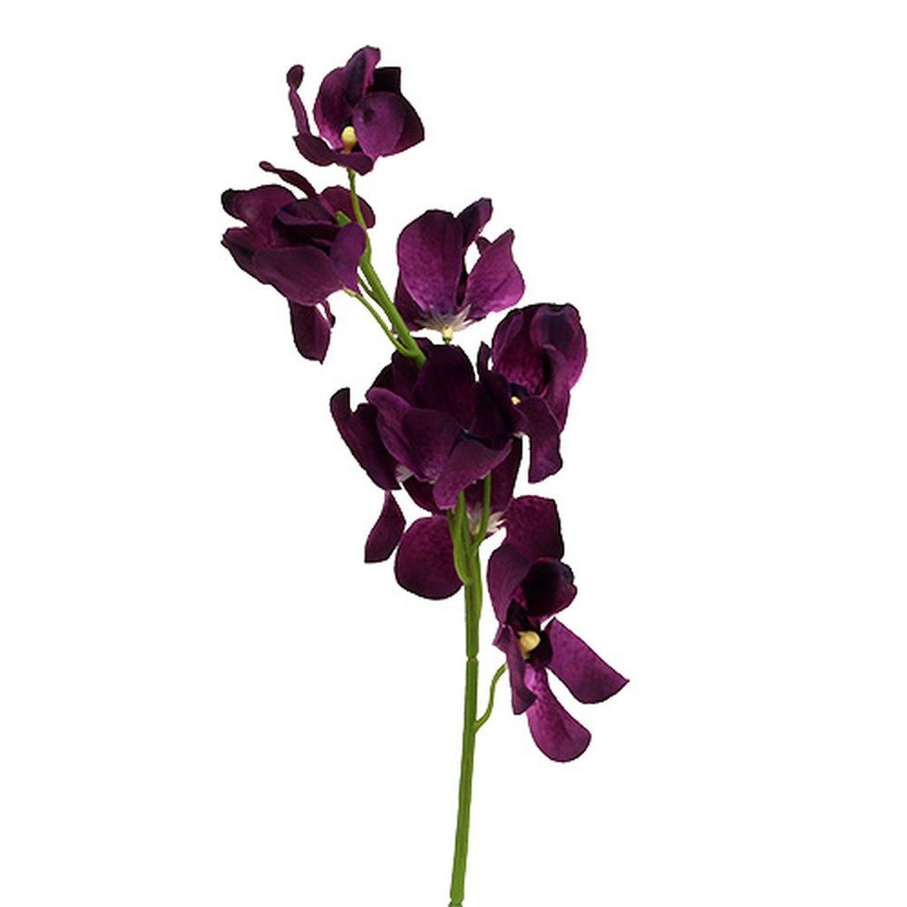 Kunstorchidee Künstliche Mokara Orchidee Lila 50cm – Deko Blumenstrauß 6, 6 Stück, Florists Products, Höhe 50 cm