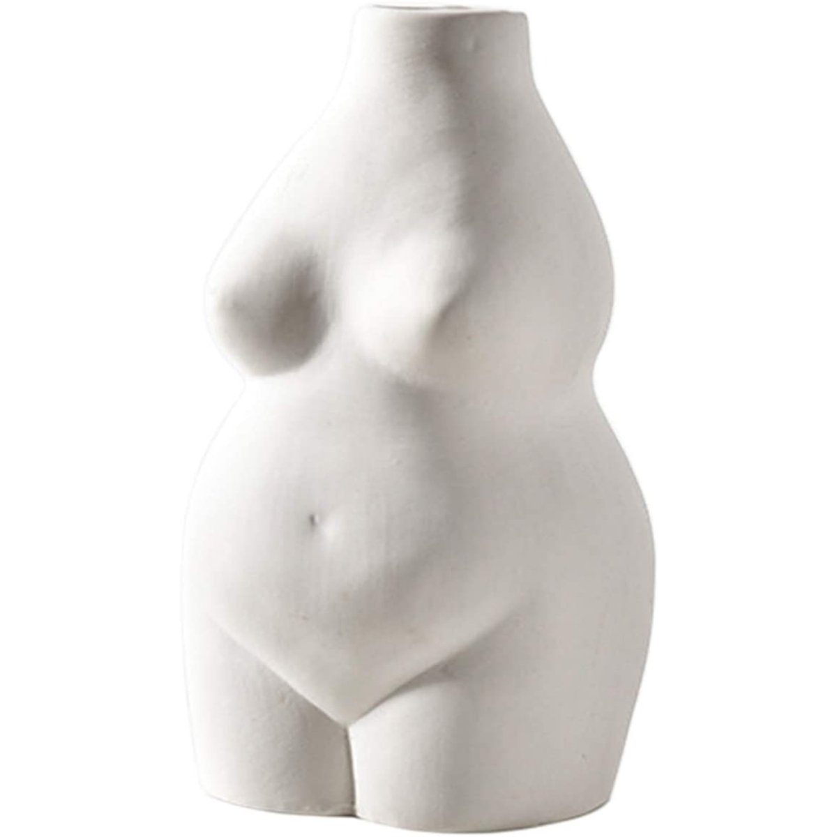 Jormftte Dekovase Weiblich Körper Vase Kunst Design,Keramik Blumentopf Statue,für Deko Beige