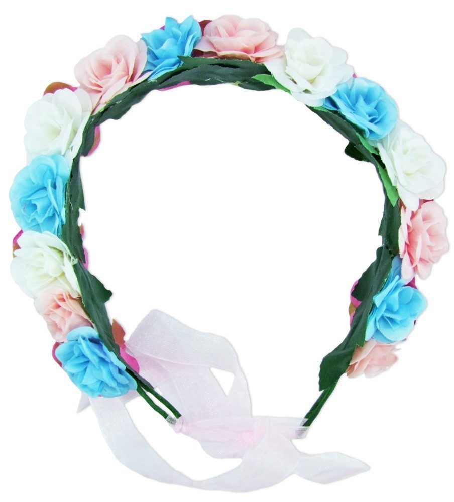 Trachtenland Haarreif Blumenkranz zum binden mit Rosen