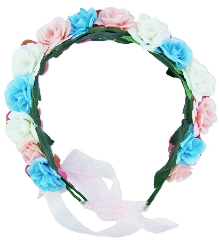 Trachtenland Haarreif Blumenkranz zum binden mit Rosen