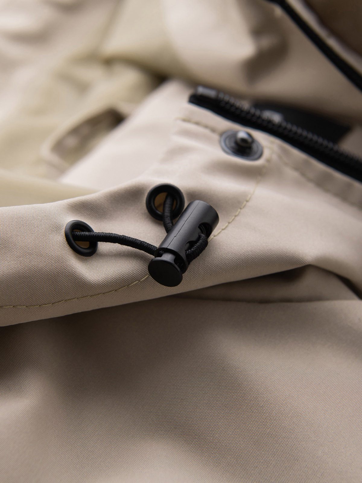 OMBRE Allwetterjacke Herren Allwetterjacke wasserdicht mit Kapuze Beige L (kein Set, 1-St)