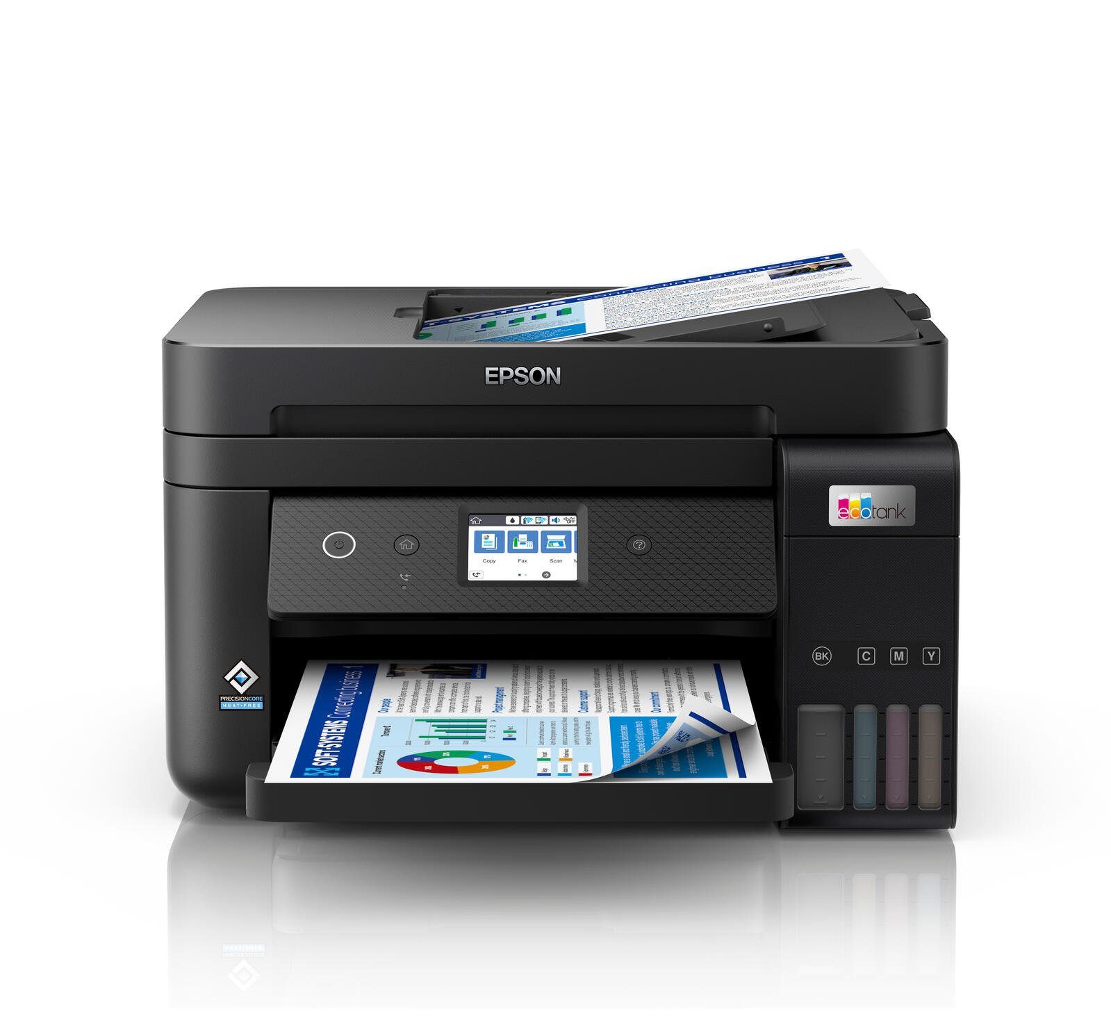 Epson EcoTank ET-4850 Multifunktionsdrucker, (WLAN (Wi-Fi), LAN (Ethernet),  Wi-Fi Direct), Epson Smart Panel-App - Einrichten, Steuern, Drucken, Scannen  und mehr