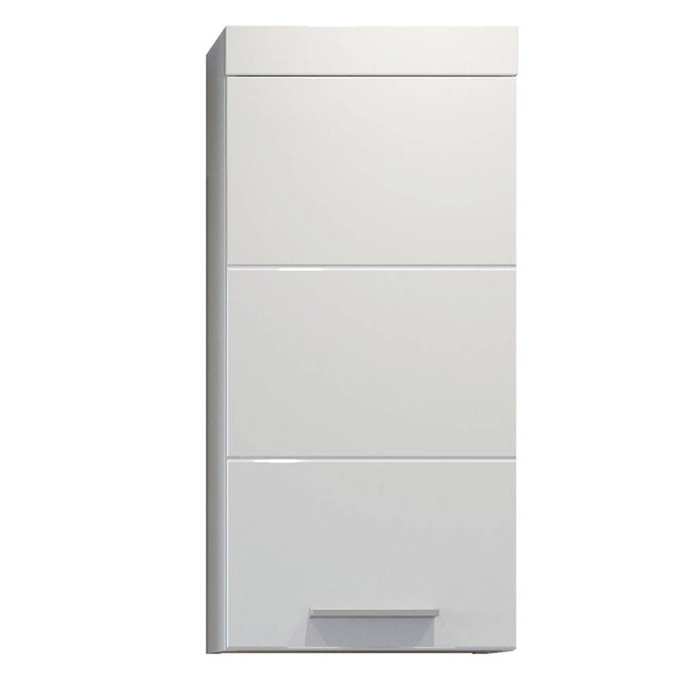 trendteam Hängeschrank Devon Badezimmerschrank Oberschrank Badmöbel Weiß Hochglanz 35 x 75 x 16 cm