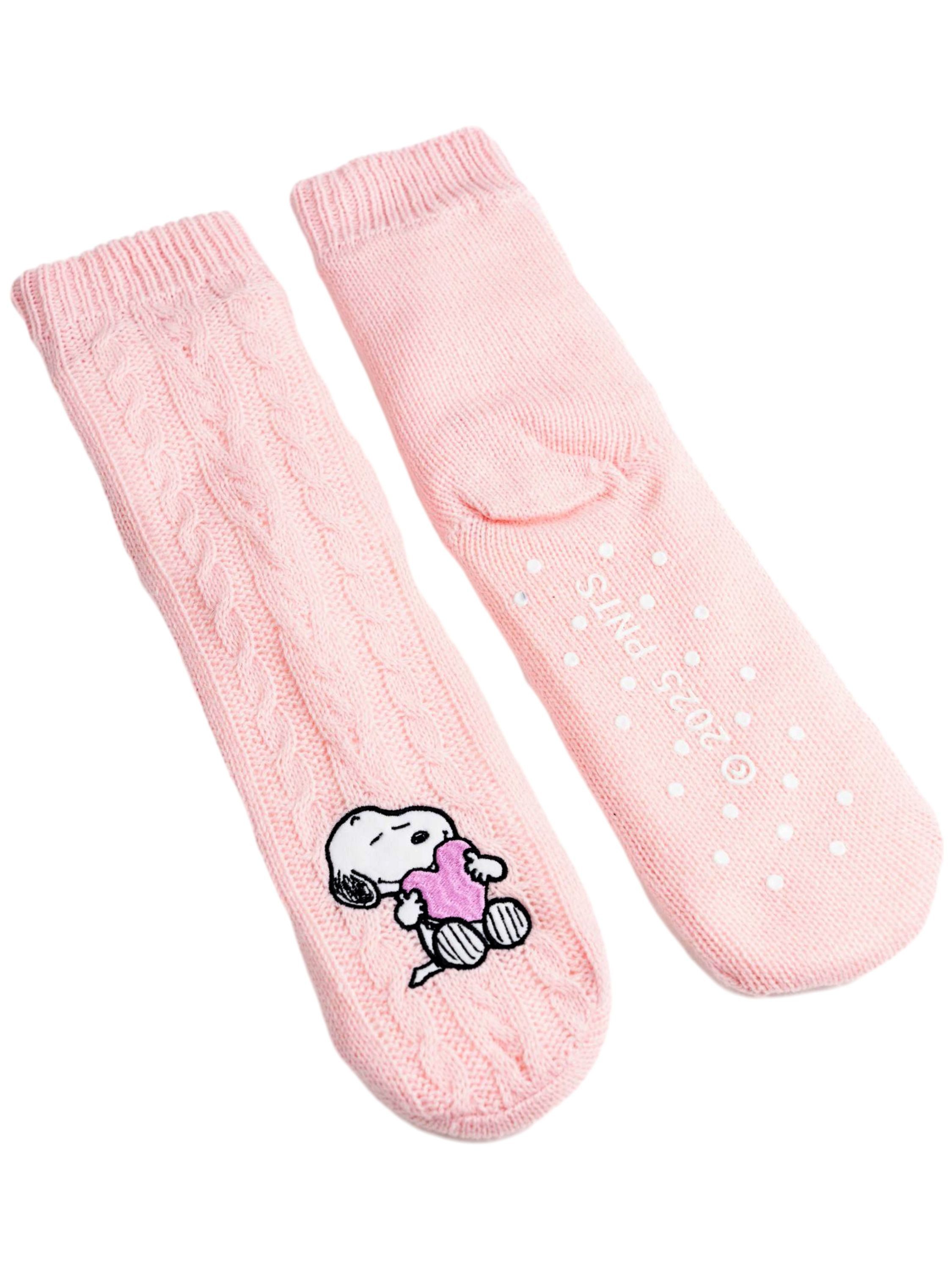 United Labels® Haussocken Peanuts Snoopy Hüttensocken Strick Haussocken Kuschelsocken – Bild 2 von 5