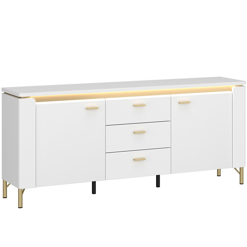 Lomadox Wohnzimmer-Set LUKA-129, (Mega-Spar-Set, 3-St., Lowboard Wandregal günstig online kaufen