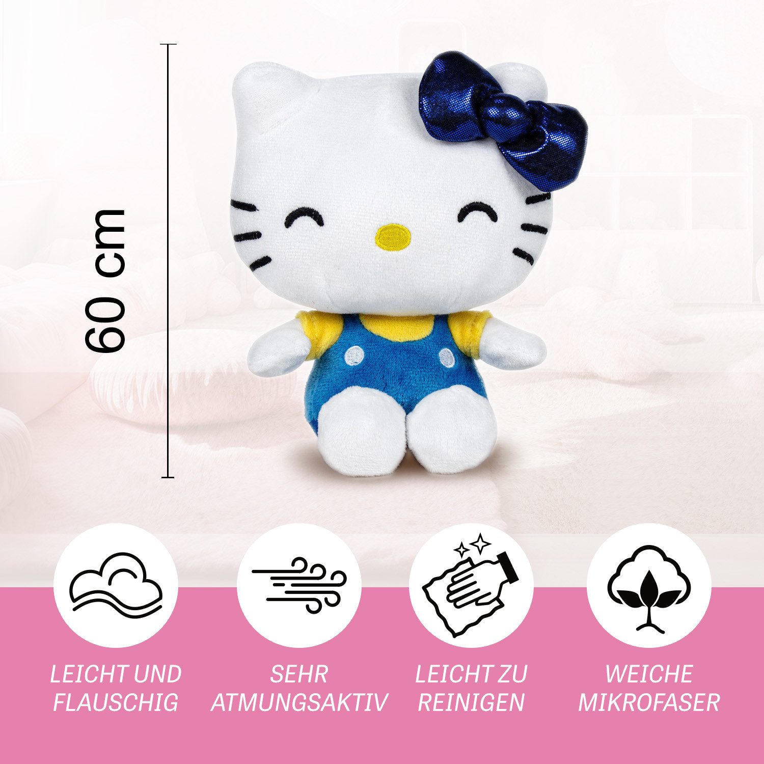 Play by Play Plüschfigur Hello Kitty 50th Anniversary 60cm Plüschtier Kuscheltier