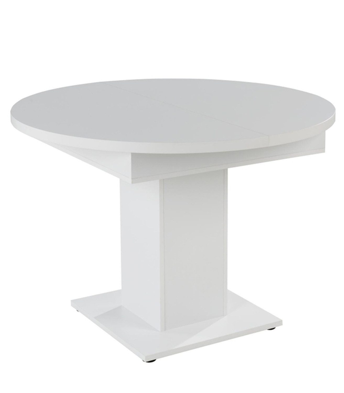 Mäusbacher Esstisch JONES, Ausziehbar, Ø 104 cm, Weiß matt, für bis zu 6 Pe günstig online kaufen